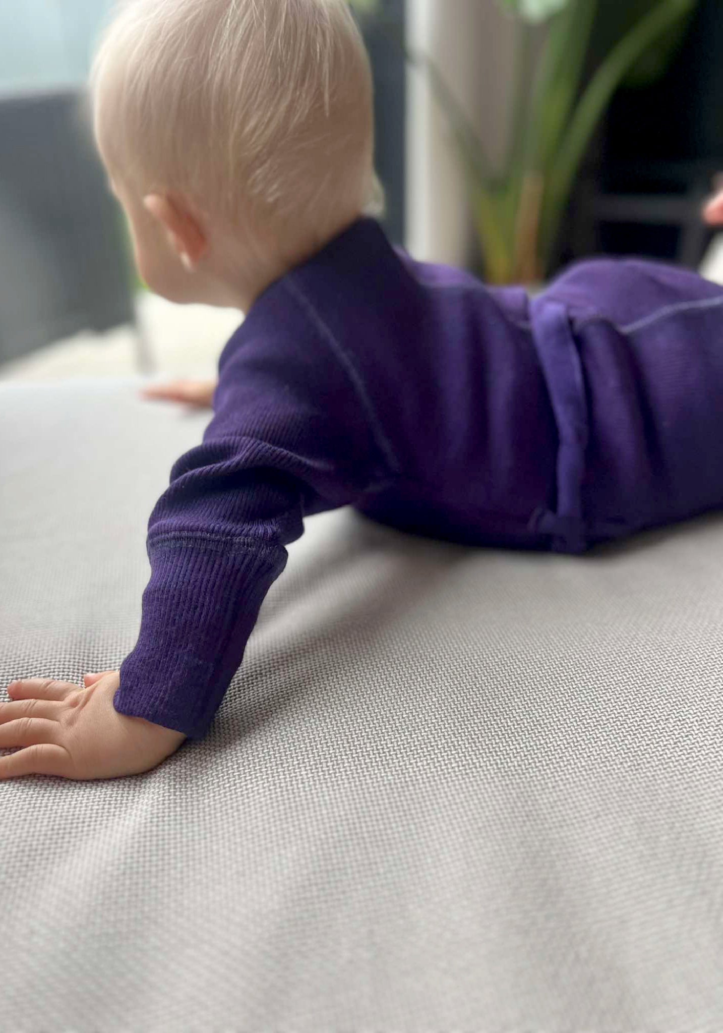 Salopetă din lână merinos - Acai Berry