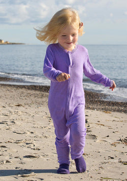 Jumpsuit Eyelet din lână merinos și mătase - Basic Purple Joha HipHip.ro