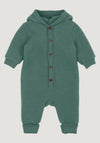 Salopetă fleece din lână merinos - Balsam Green