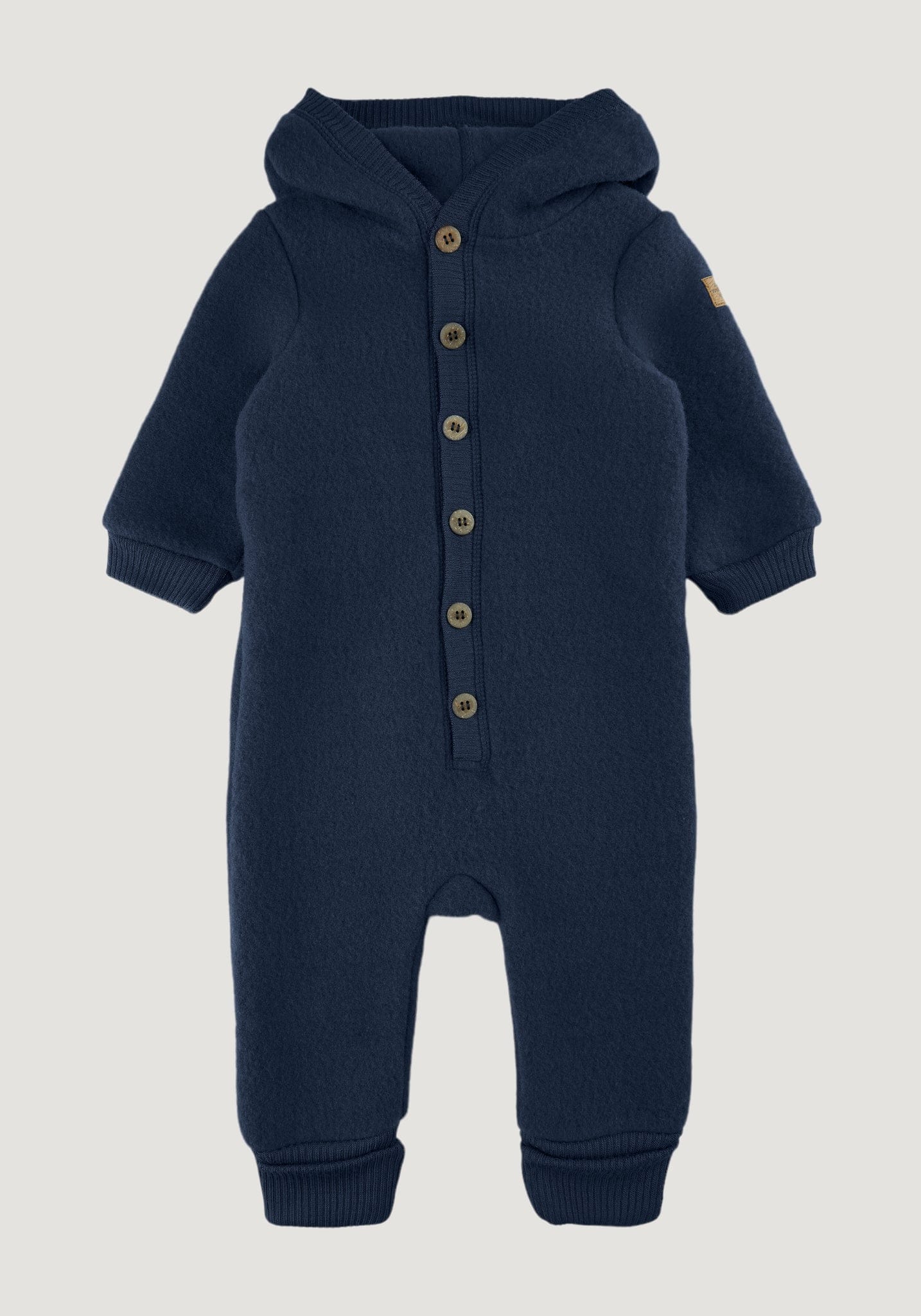 Overall fleece cu glugă din lână merinos - Blue Nights Mikk-line HipHip.ro