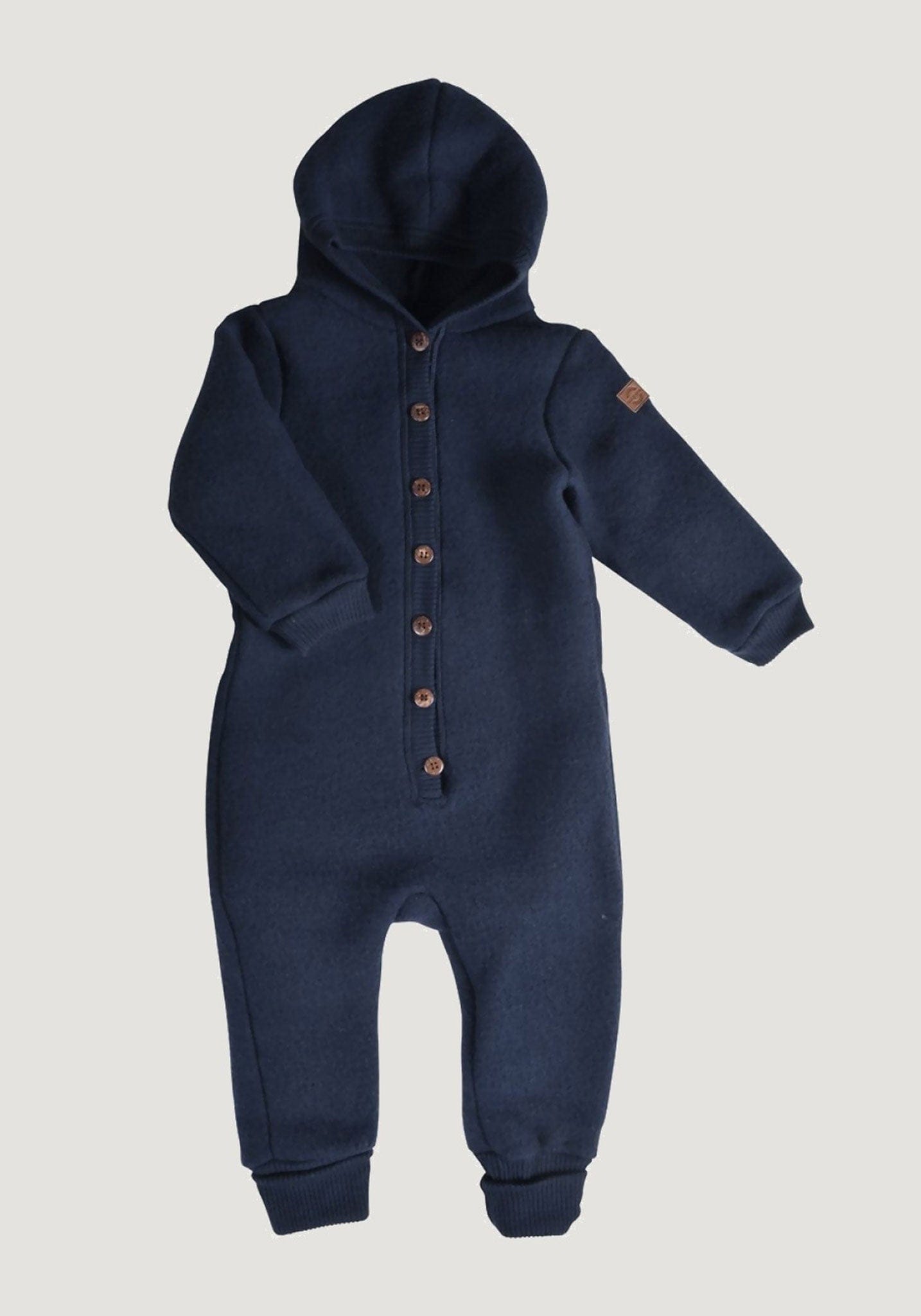 Overall fleece cu glugă din lână merinos - Blue Nights Mikk-line HipHip.ro