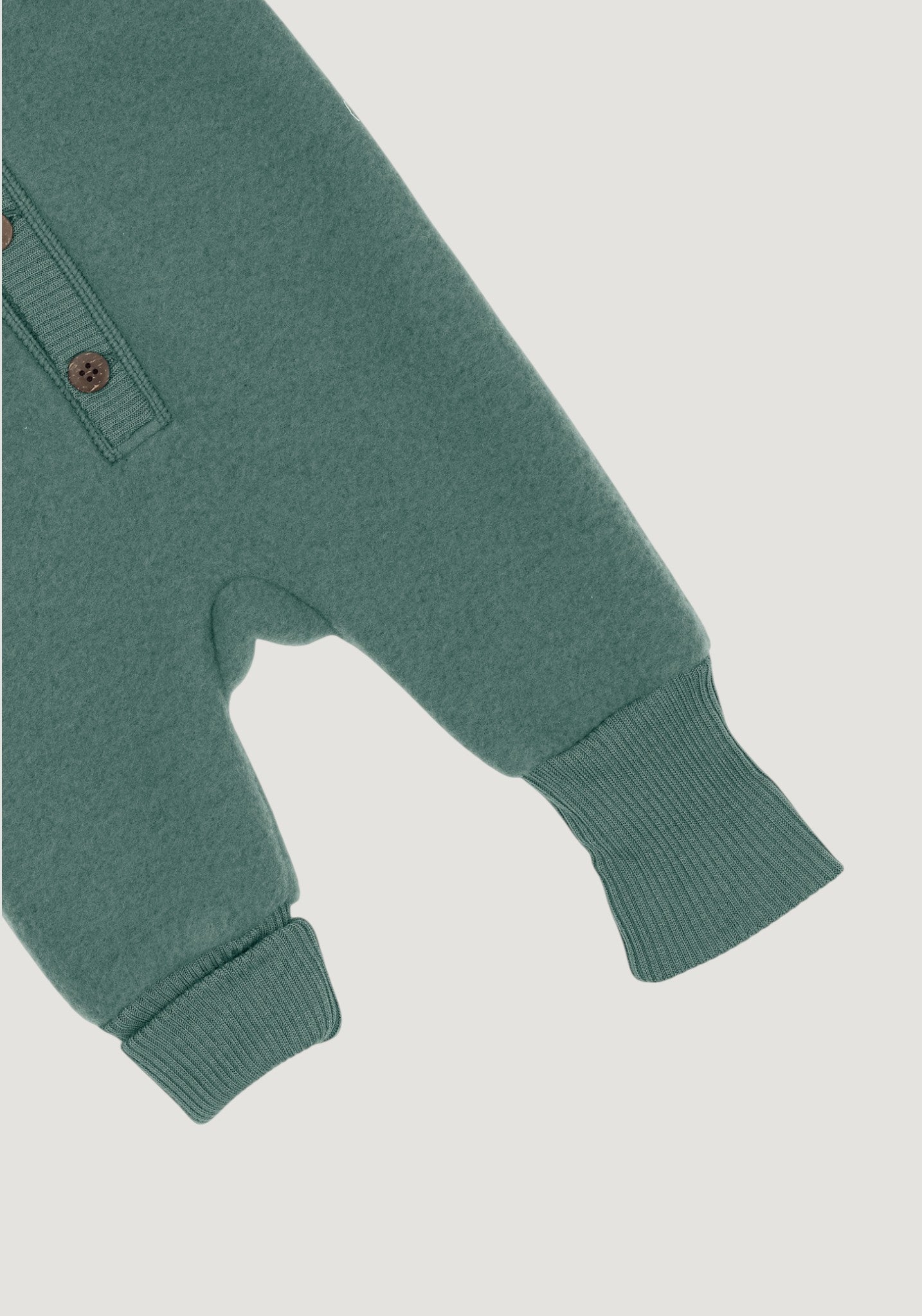 Salopetă fleece din lână merinos - Balsam Green