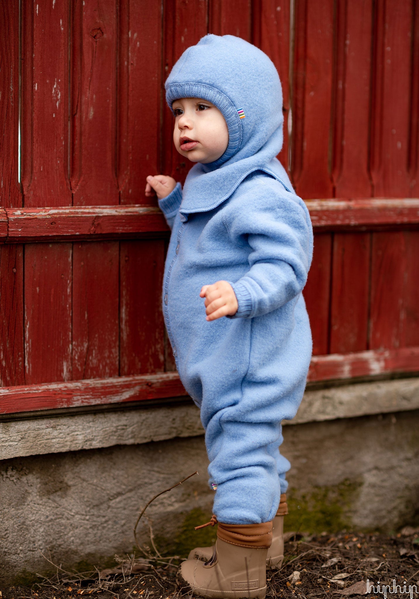 Overall fleece din lână merinos - Blue Allure Joha HipHip.ro