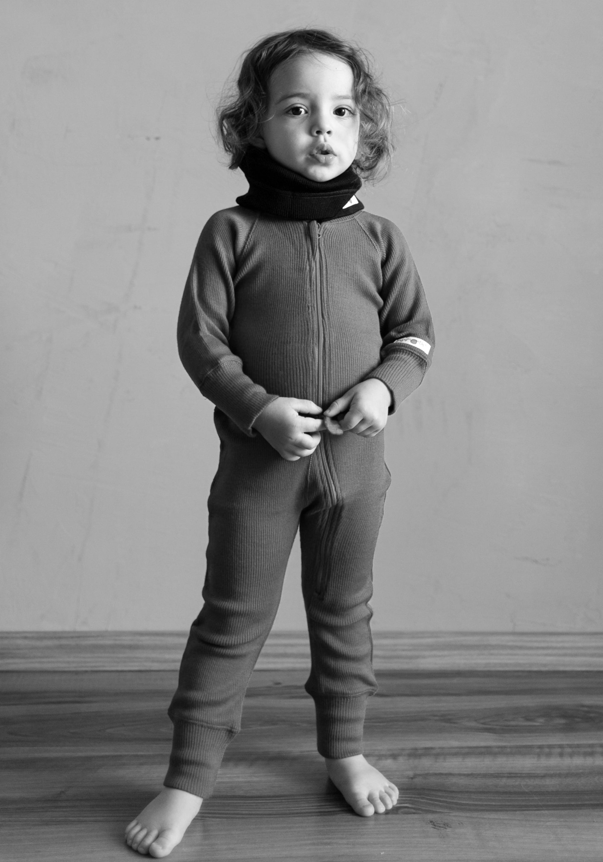 Salopetă din lână merinos - Seabreeze Teal