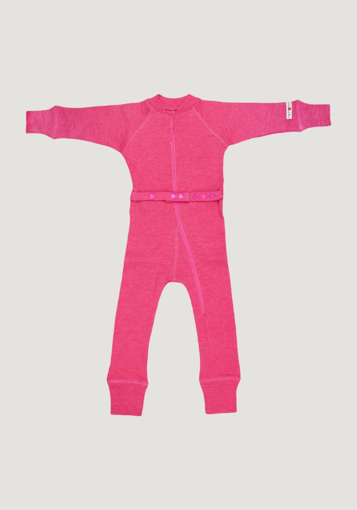 Salopetă lână merinos - Pop Pink