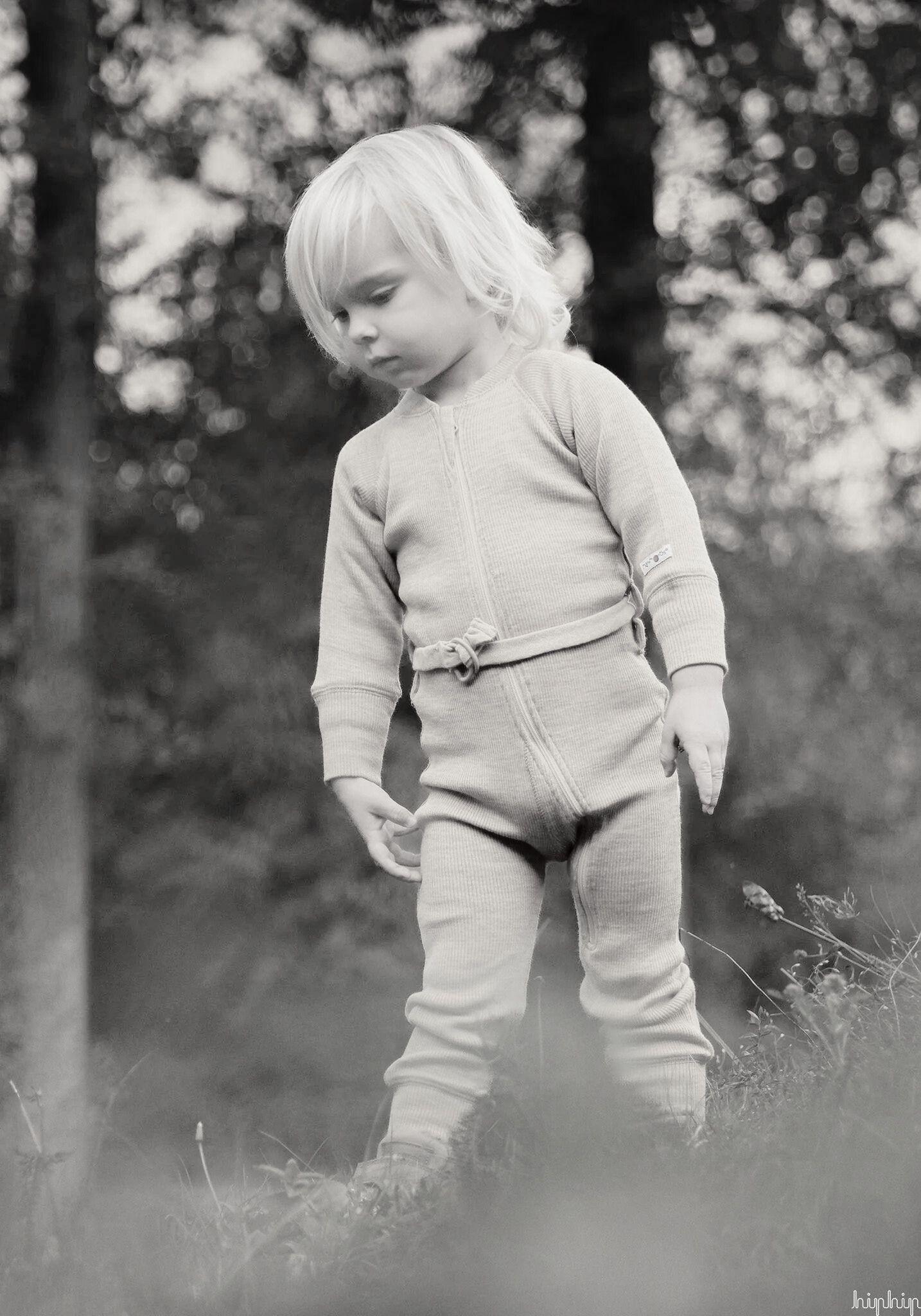 Salopetă lână merinos - Pop Pink