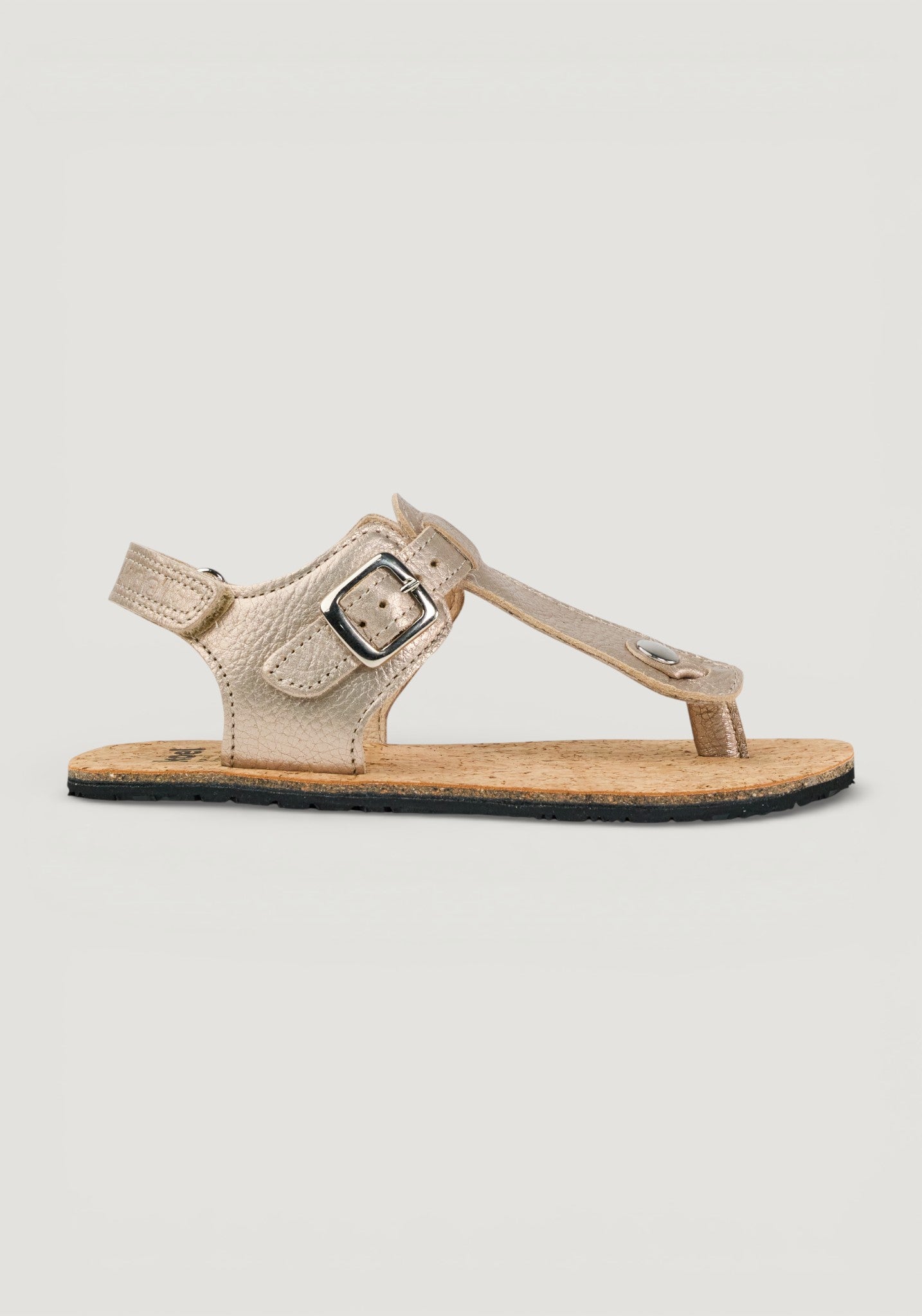 Sandale Barefoot din piele - Abriana Champagne
