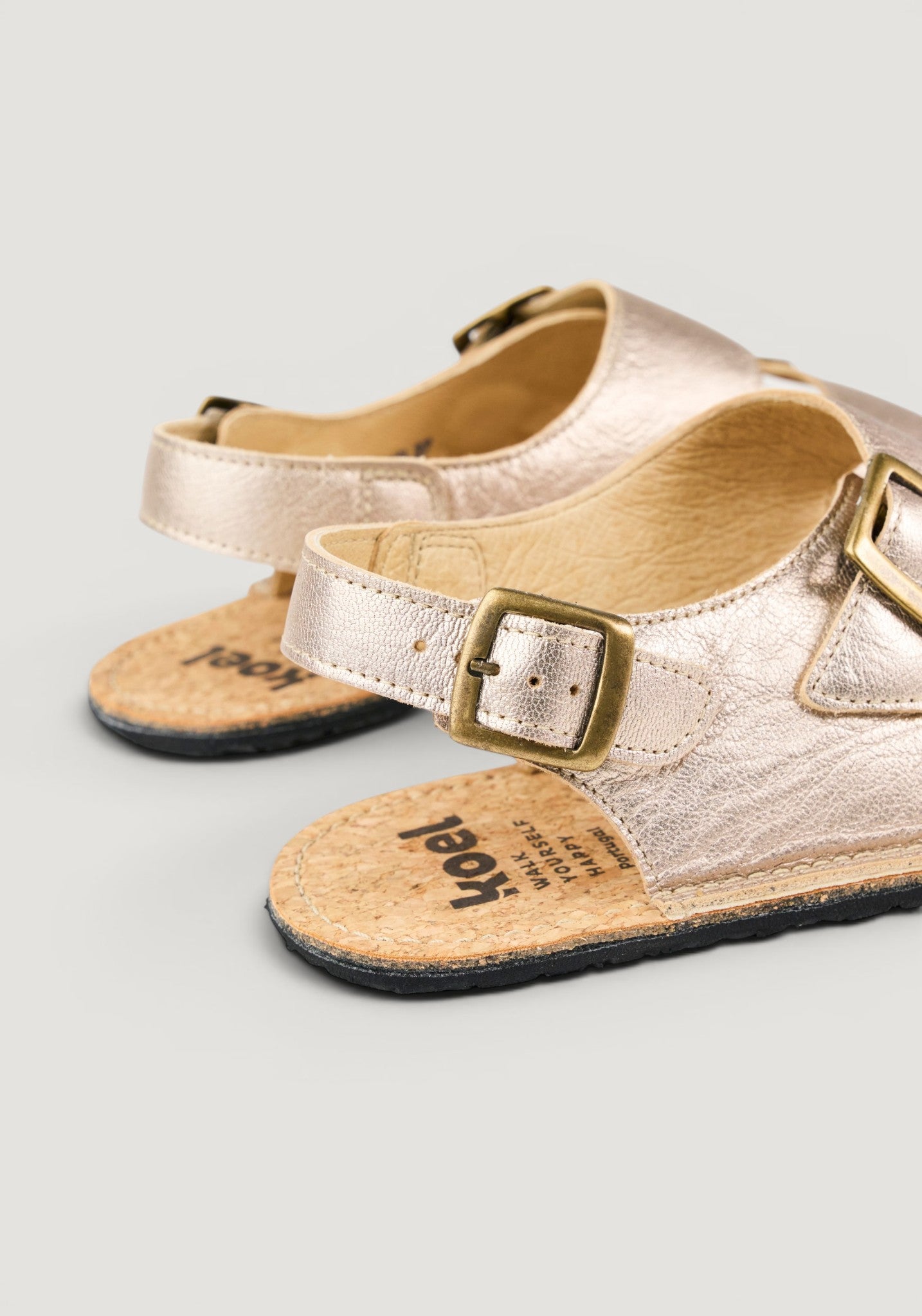 Sandale Barefoot din piele - Ada Champagne