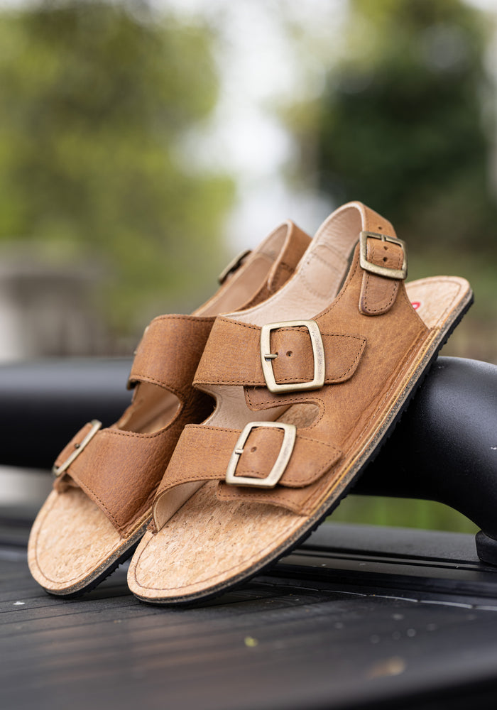 Sandale Barefoot din piele - Ada Cognac