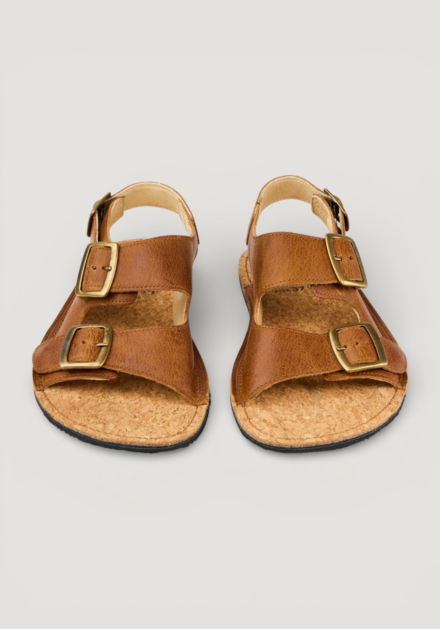 Sandale Barefoot din piele - Ada Cognac