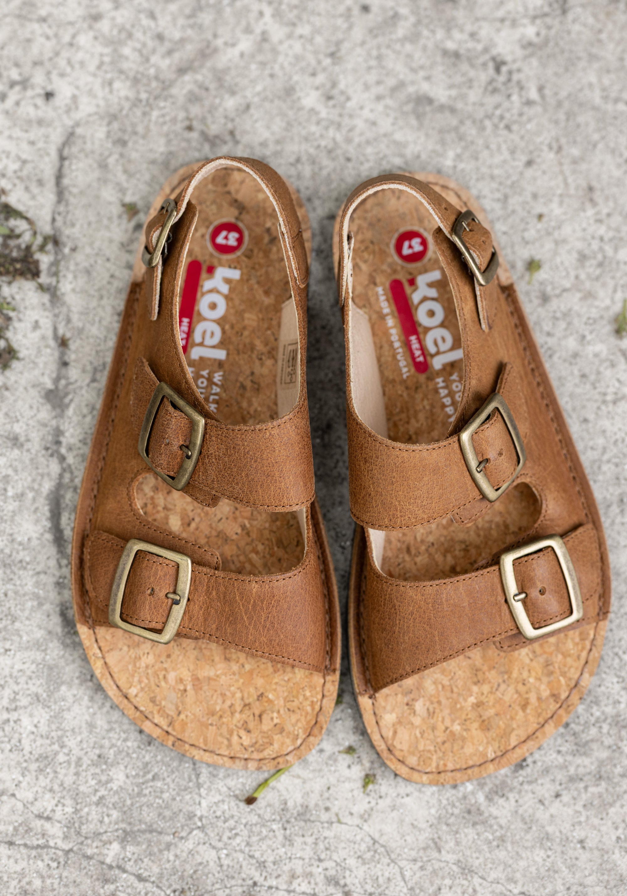 Sandale Barefoot din piele - Ada Cognac
