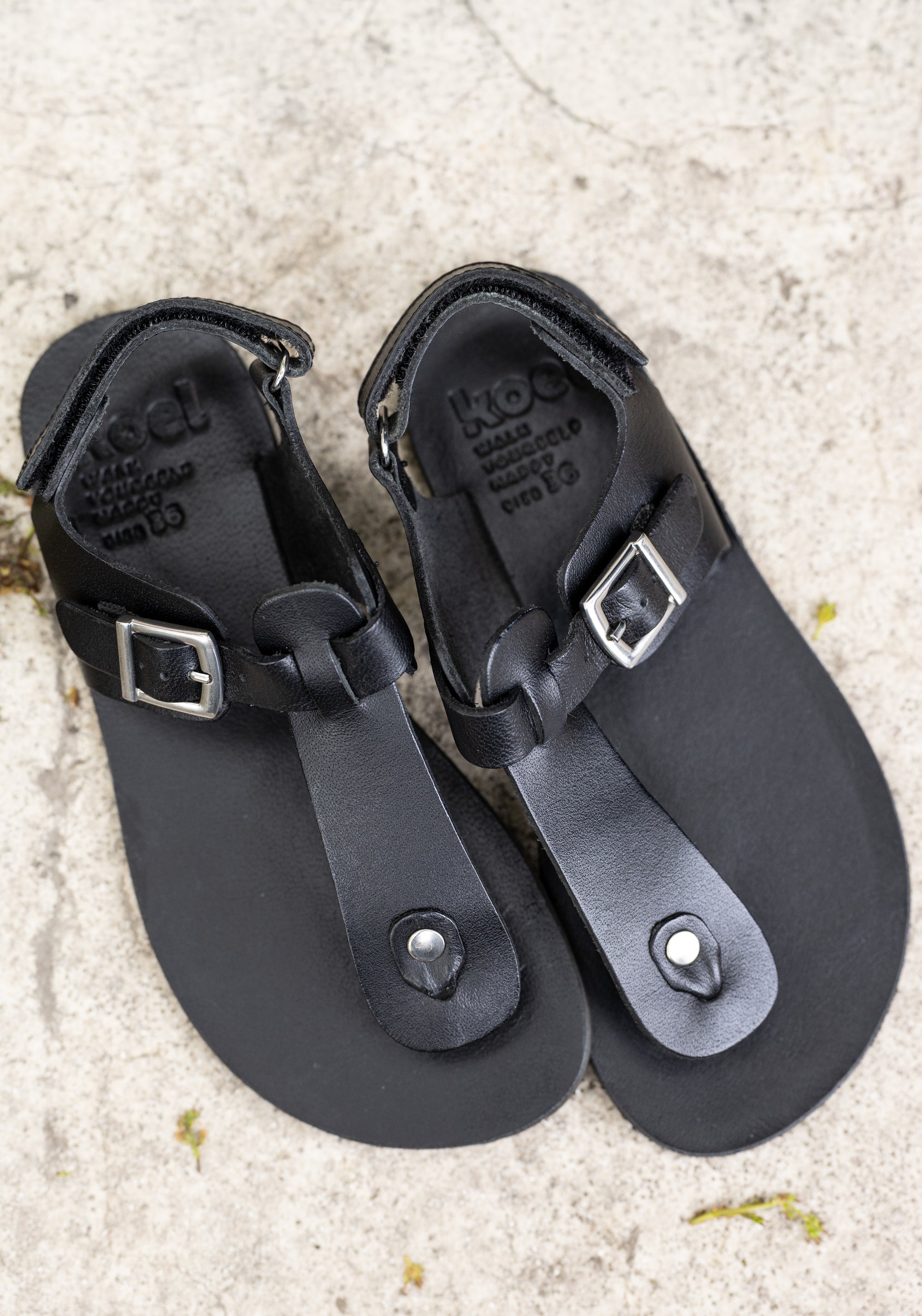 Sandale Barefoot din piele - Ariata Black