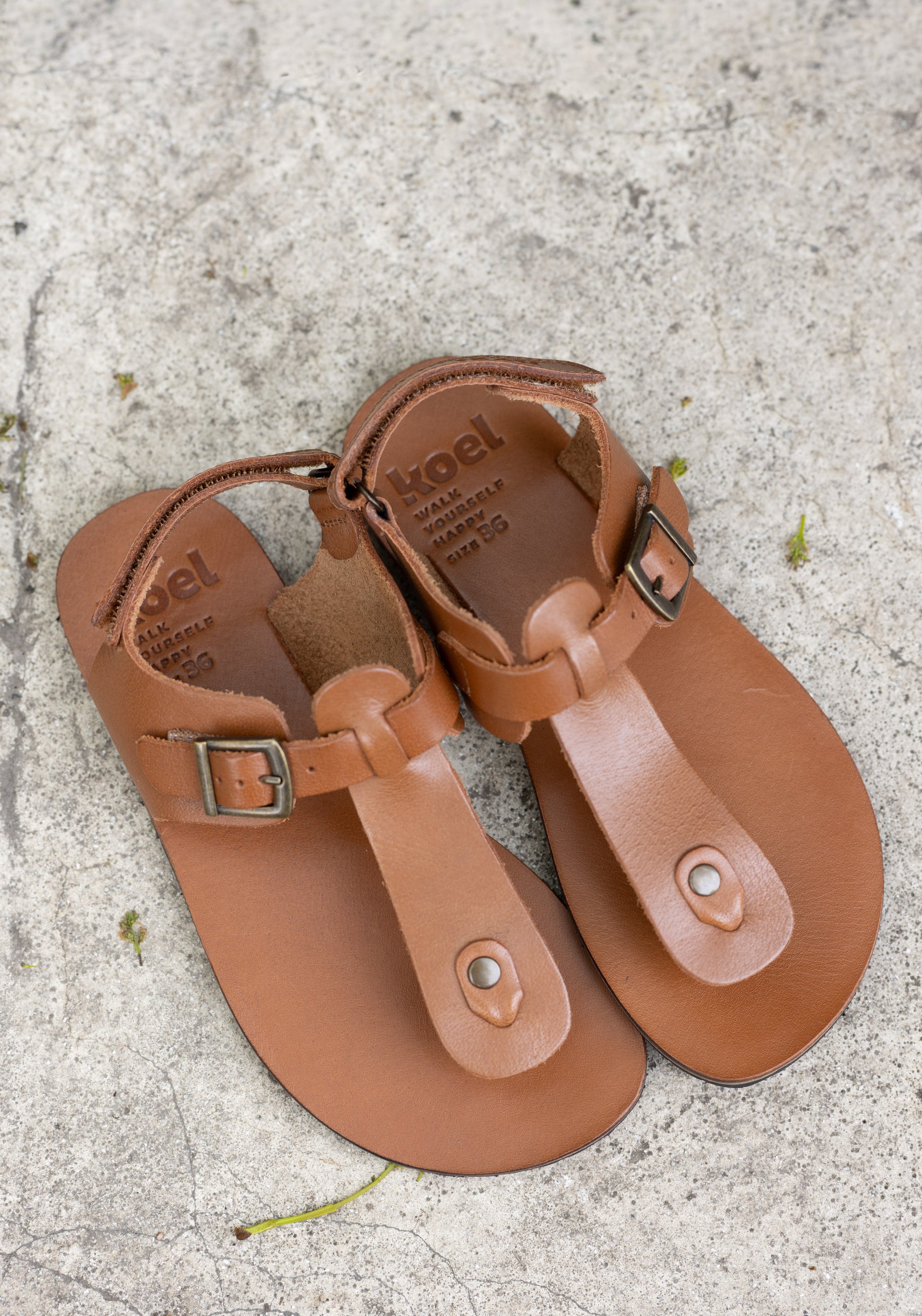 Sandale Barefoot din piele - Ariata Miel
