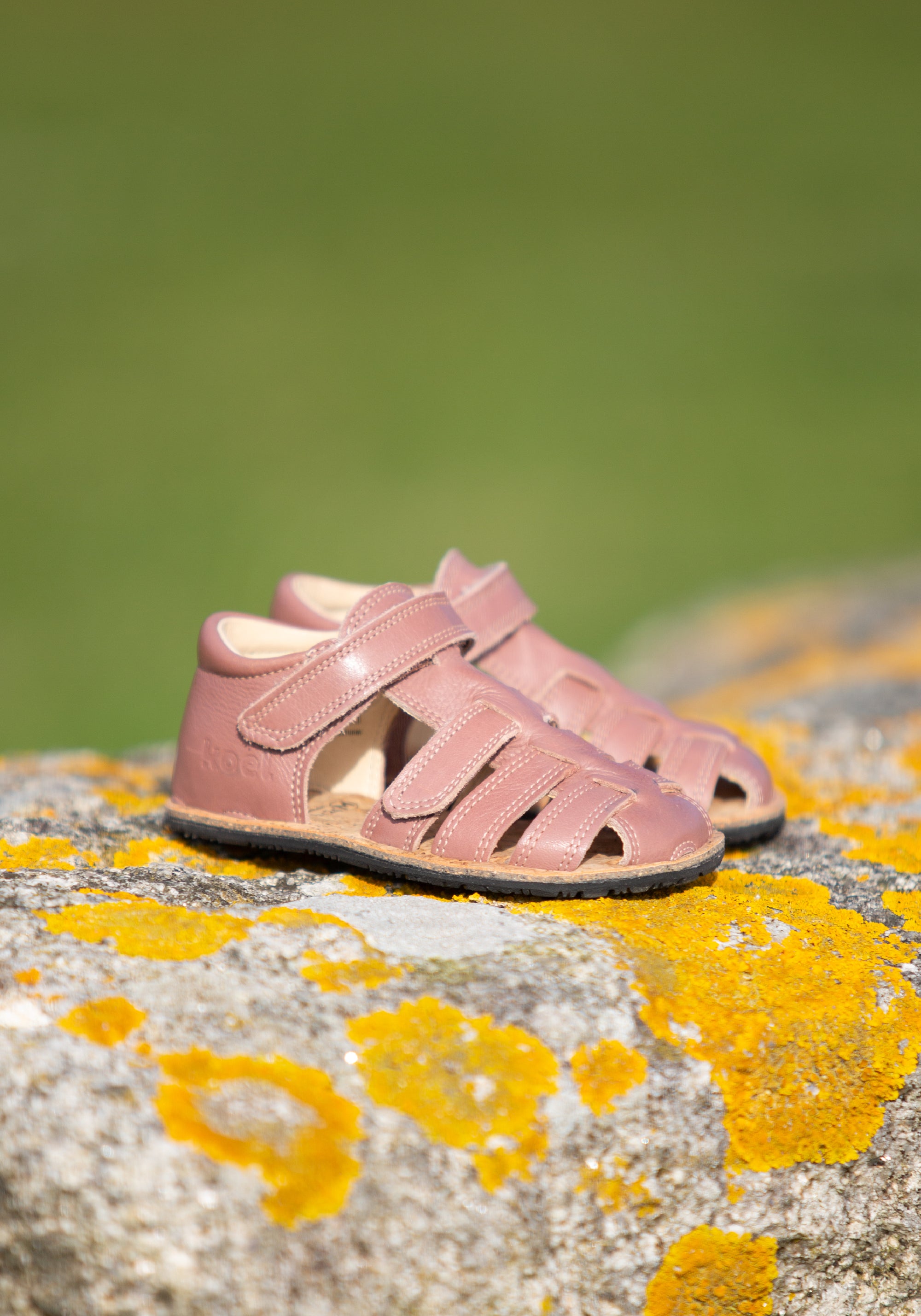 Sandale Barefoot din piele - Arin Old Pink