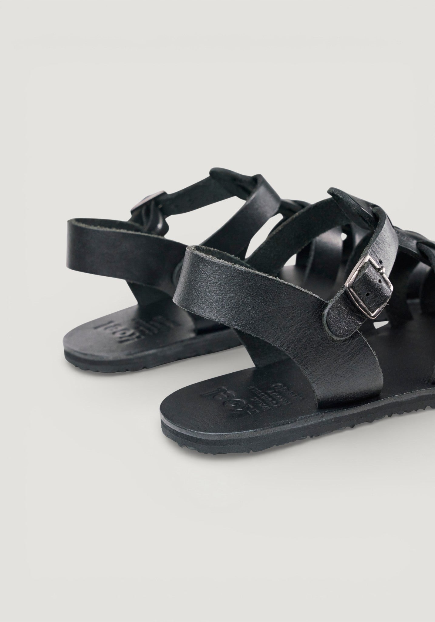 Sandale Barefoot din piele - Athena Black