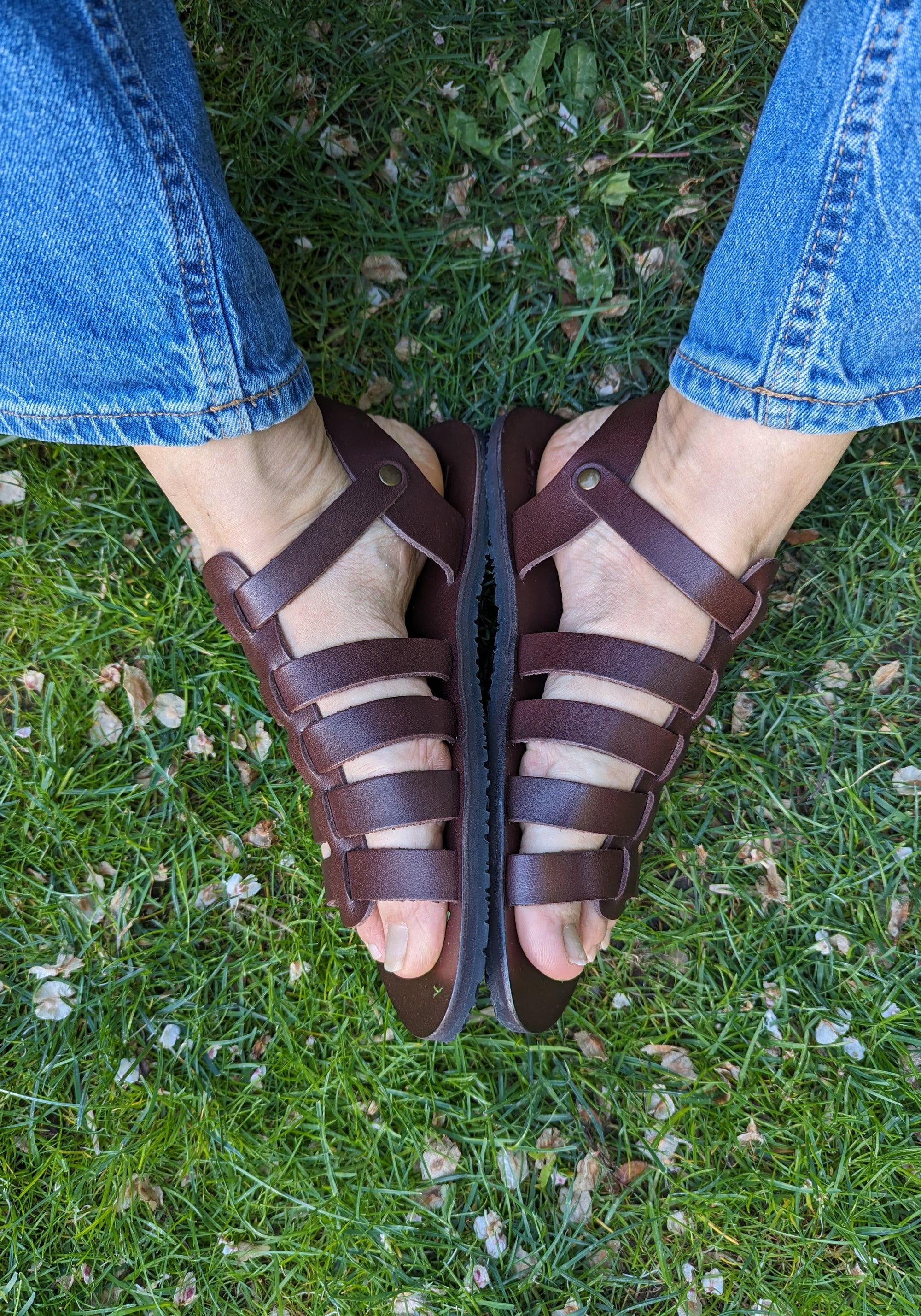 Sandale Barefoot femei din piele - Athena Chocolate Koel HipHip.ro