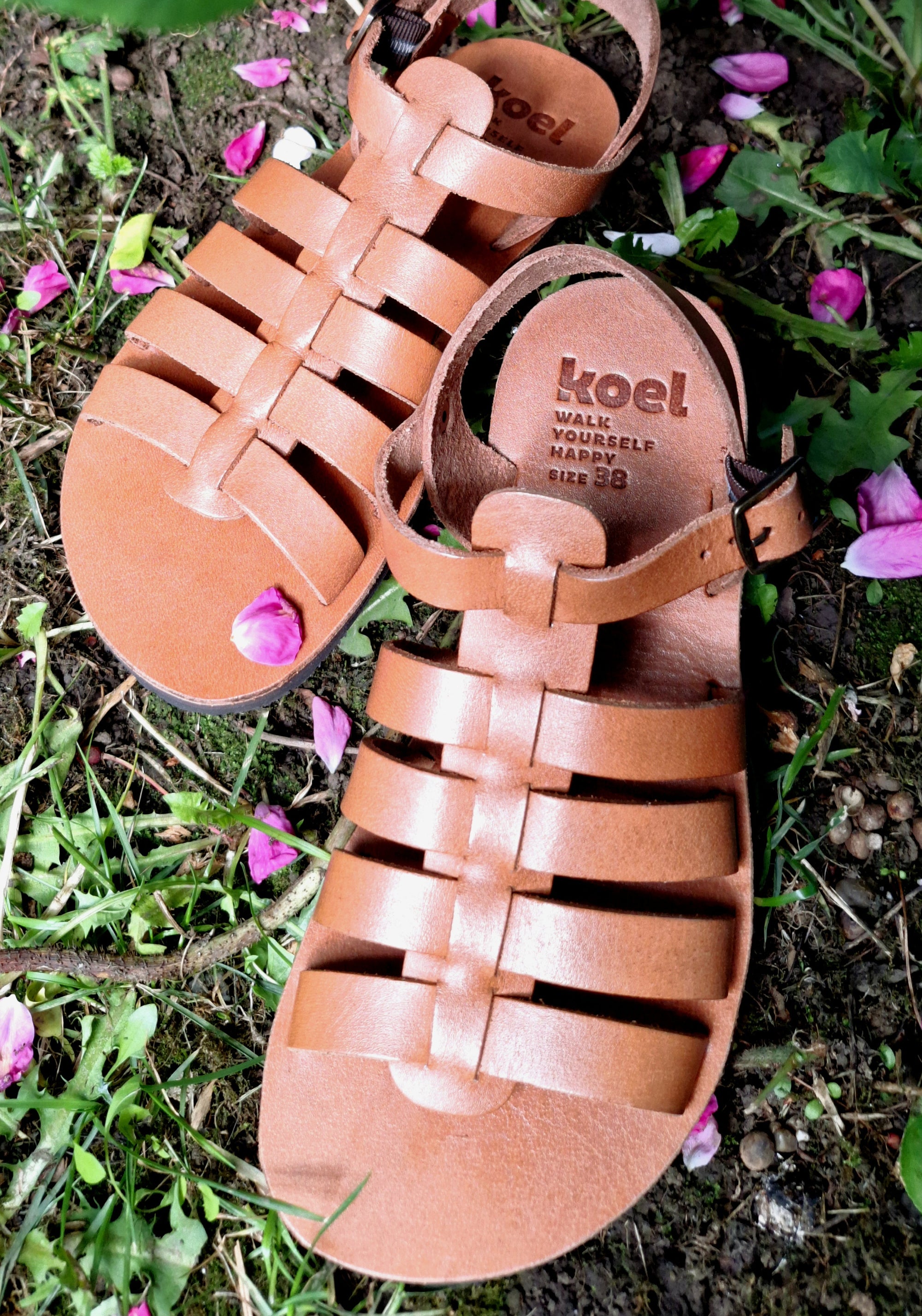 Sandale Barefoot femei din piele - Athena Miel Koel HipHip.ro