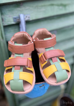 Sandale Barefoot din piele - Belliana Hazelnut