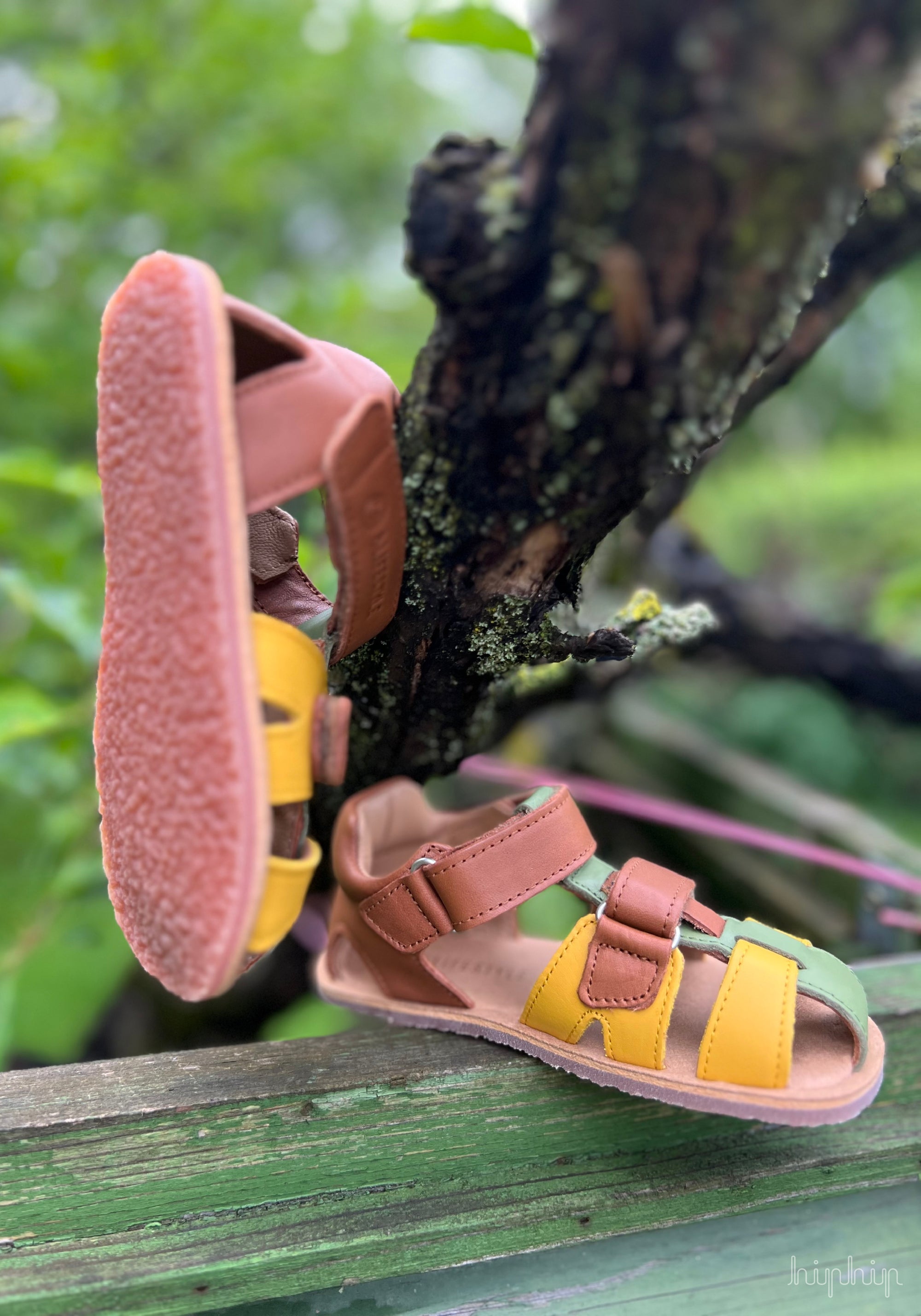 Sandale Barefoot din piele - Belliana Hazelnut