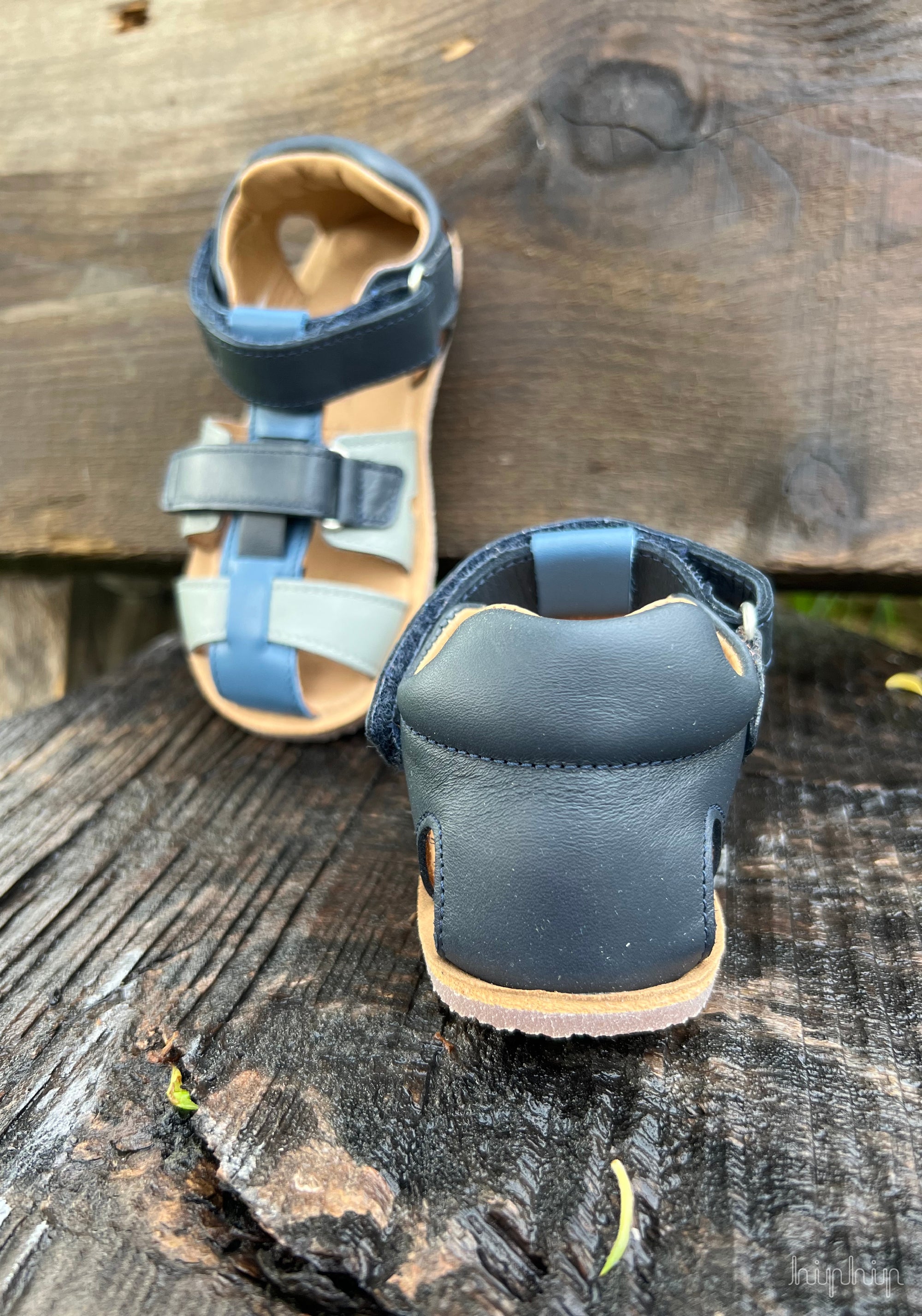 Sandale Barefoot din piele - Belliana Marine