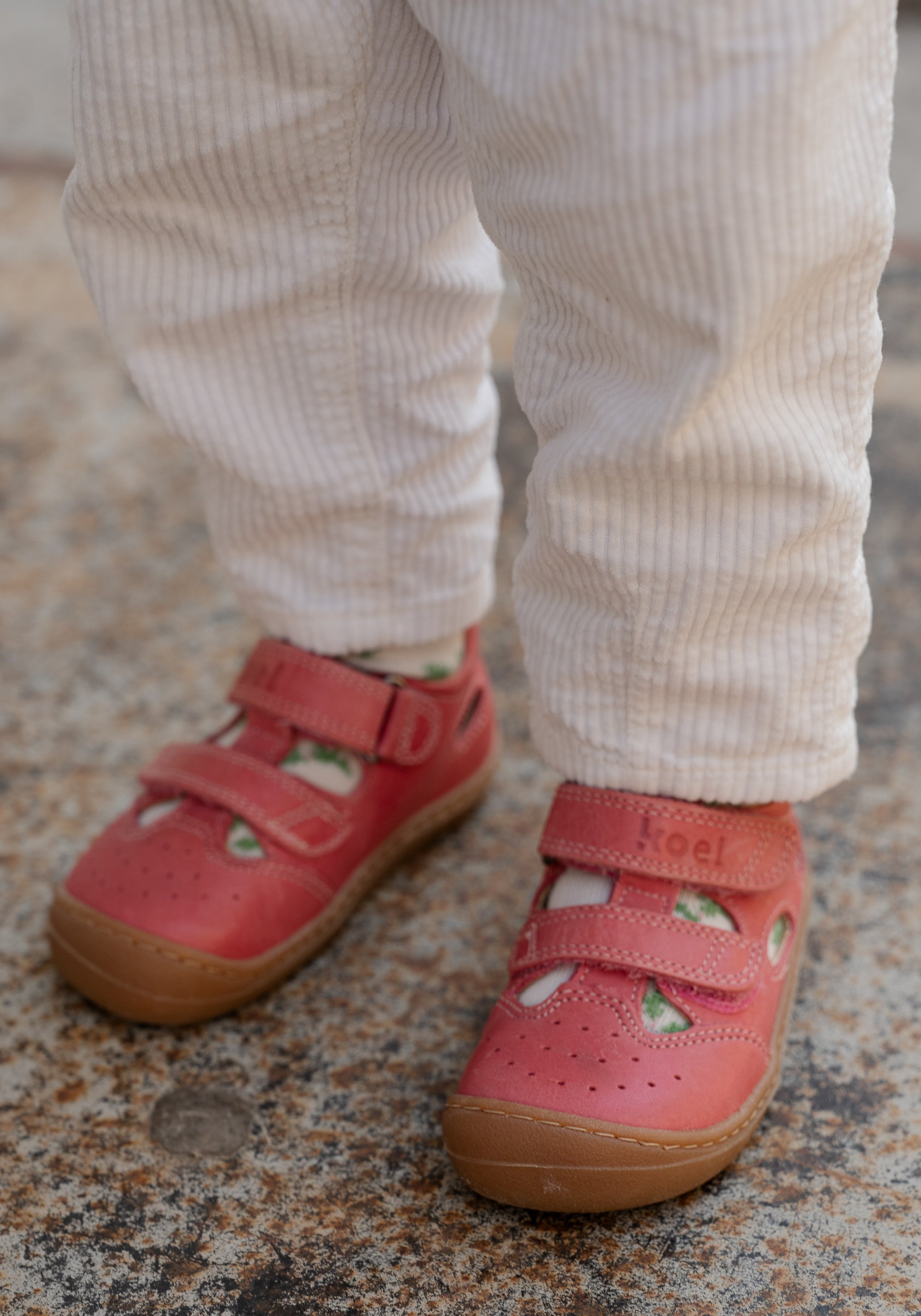 Sandale Barefoot din piele - Bep Fuchsia