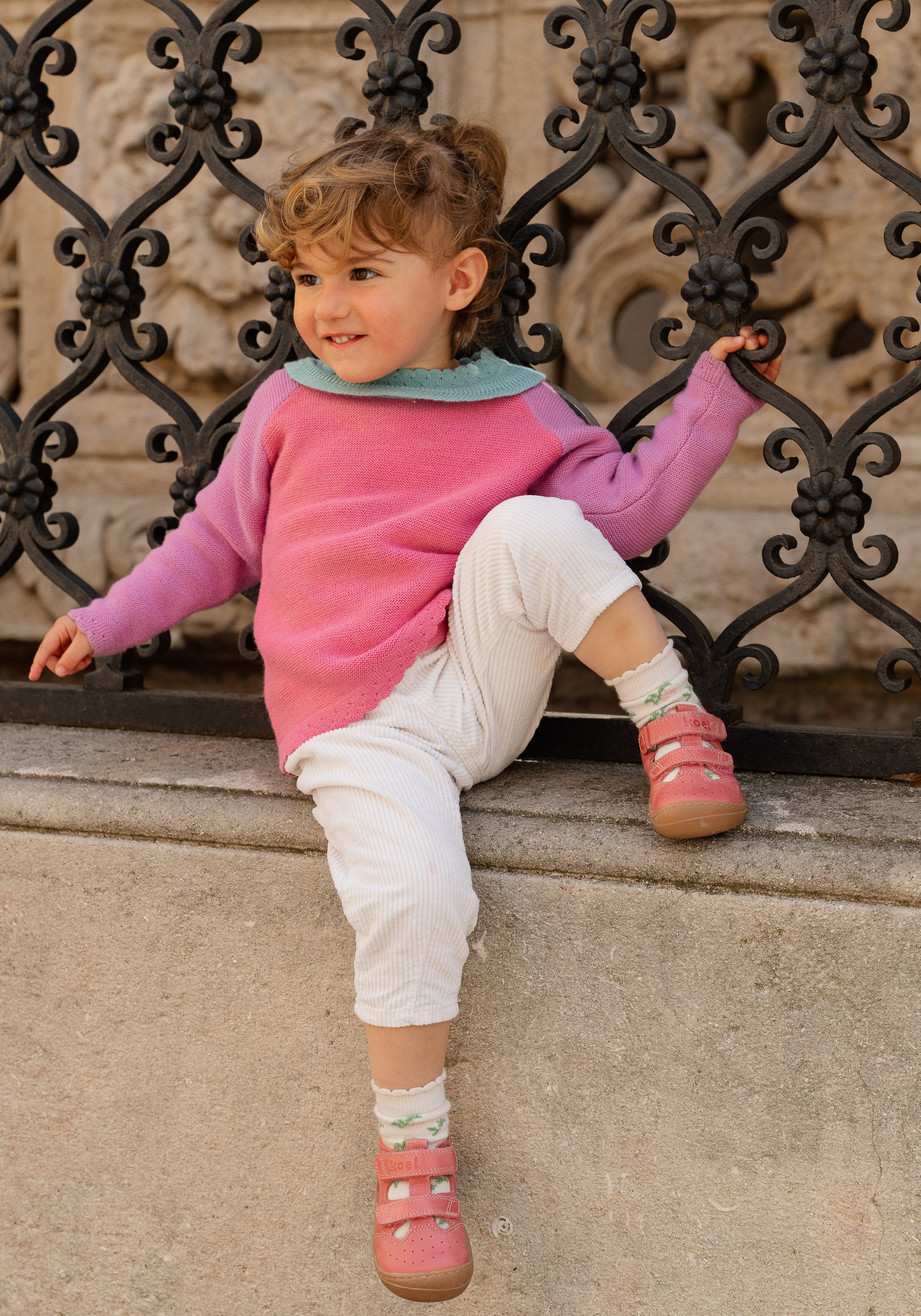 Sandale Barefoot din piele - Bep Fuchsia