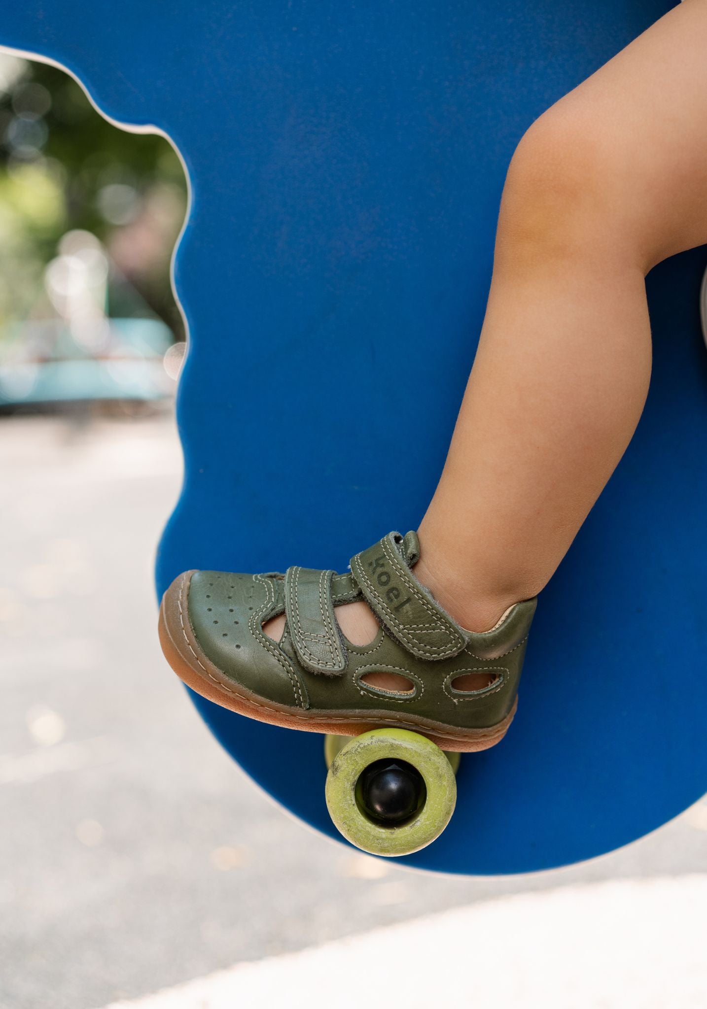 Sandale Barefoot din piele - Bep Olive