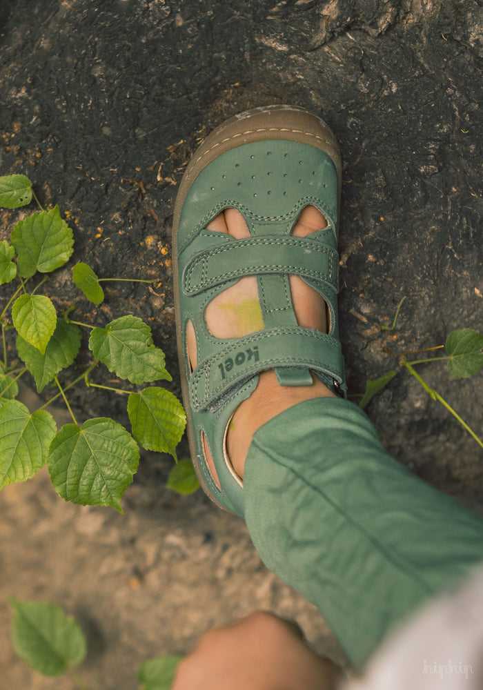 Sandale Barefoot din piele - Bep Olive Koel HipHip.ro