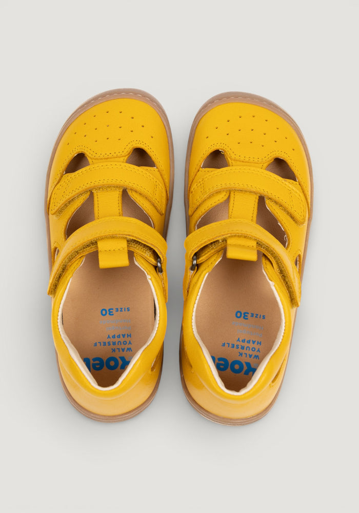 Sandale Barefoot din piele - Bep Yellow 20
