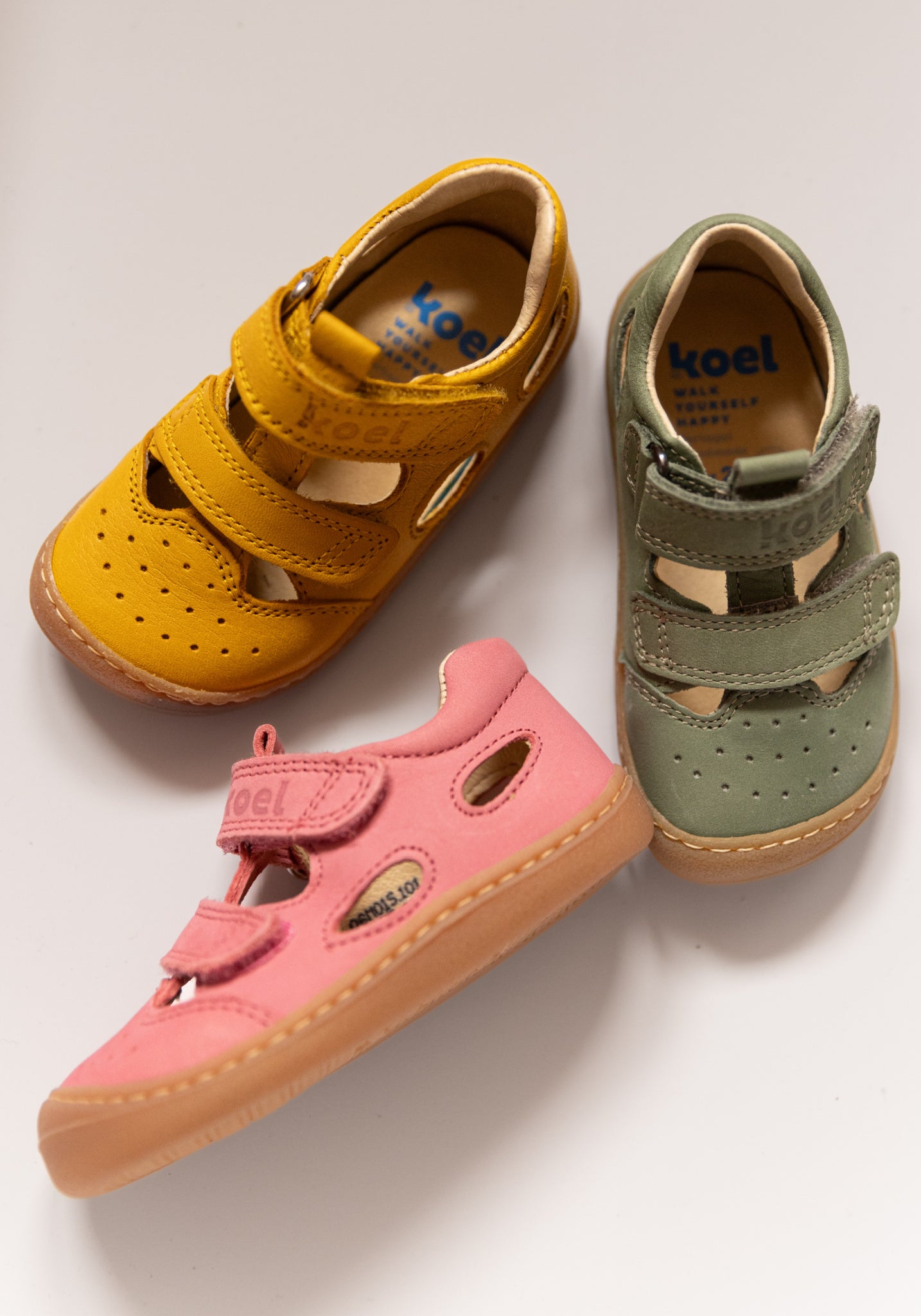 Sandale Barefoot din piele - Bep Olive Koel HipHip.ro