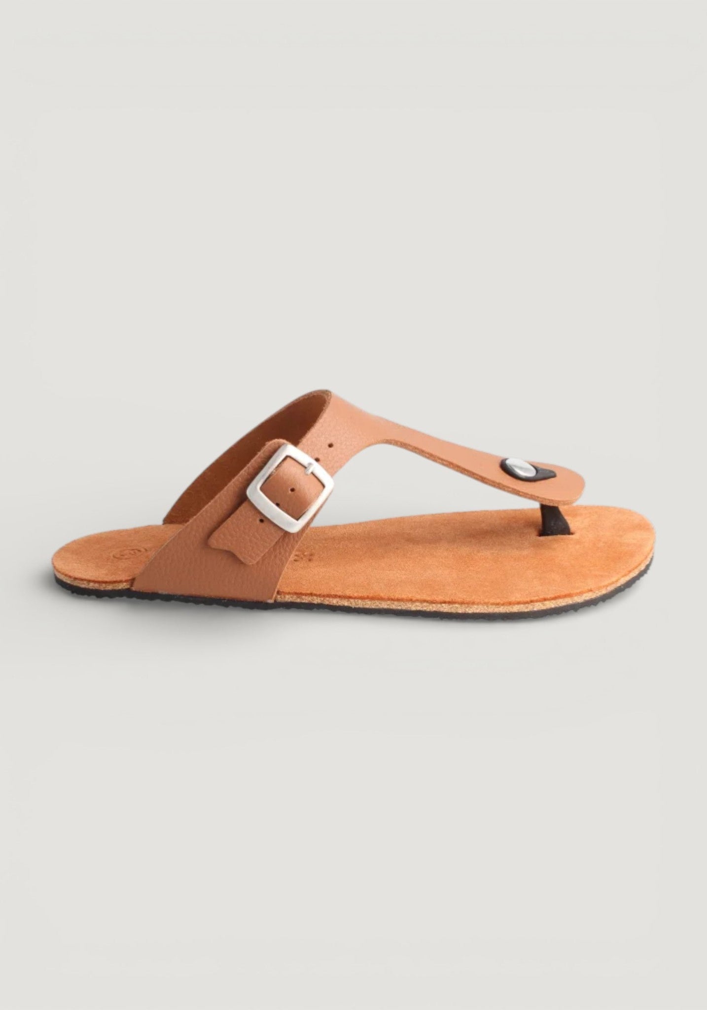 Sandale Barefoot din piele - Blossom Hazelnut