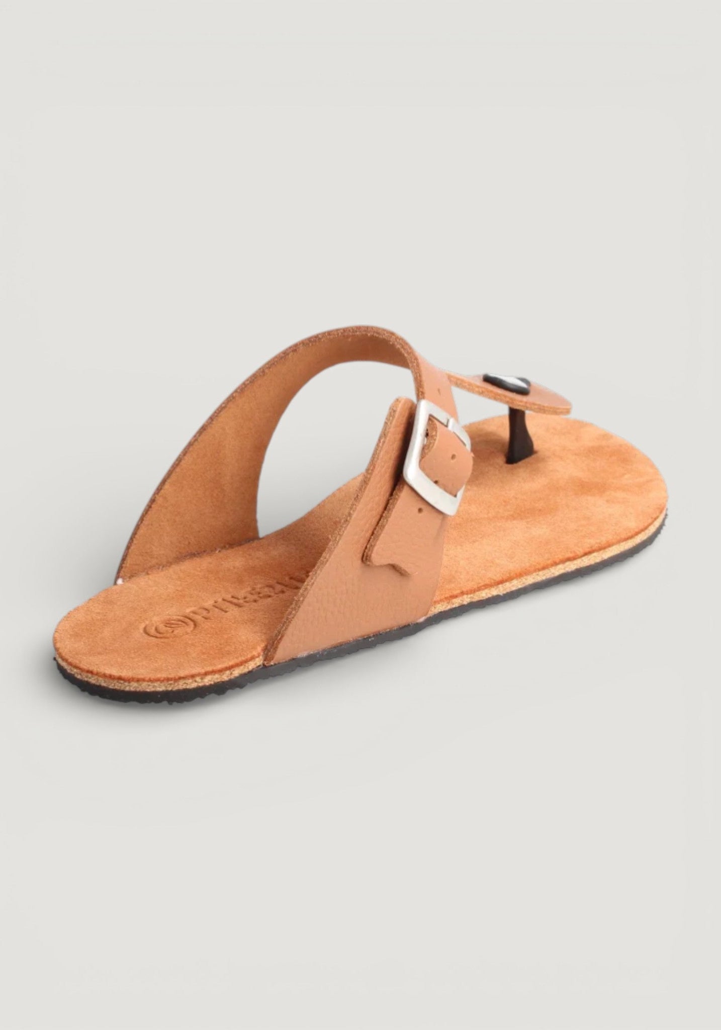 Sandale Barefoot din piele - Blossom Hazelnut