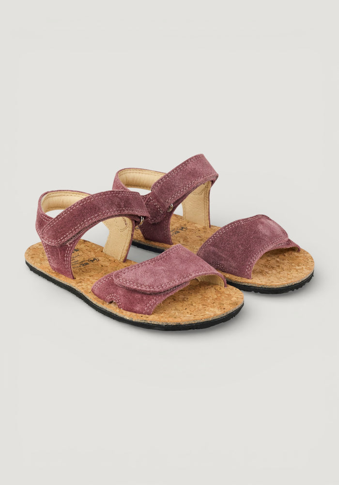 Sandale Barefoot din piele întoarsă - Ashley Old Pink