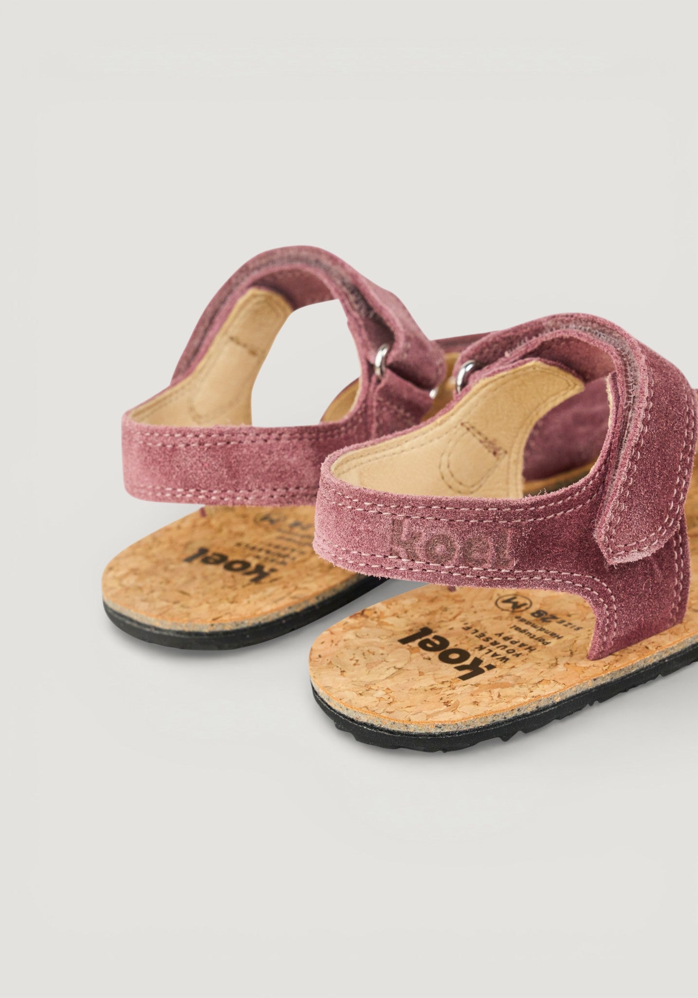 Sandale Barefoot din piele întoarsă - Ashley Old Pink