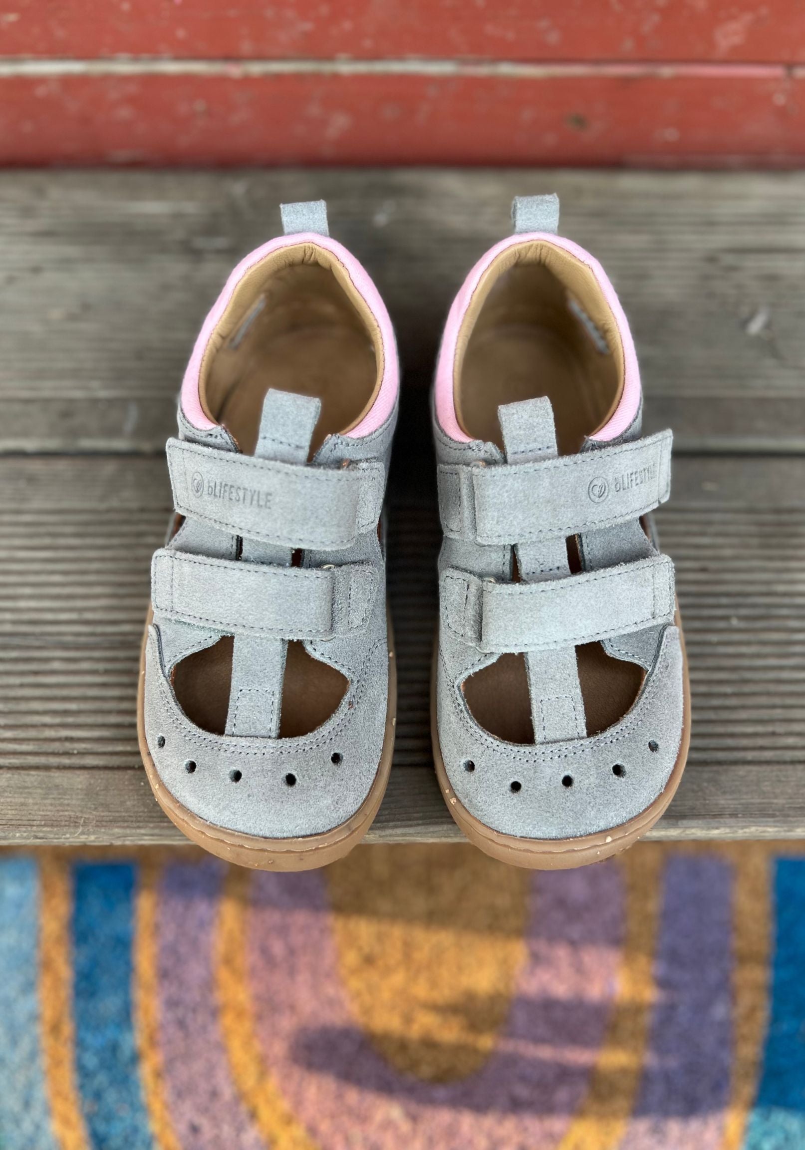 Sandale Barefoot din piele întoarsă - Salamandra Ceramic Rose