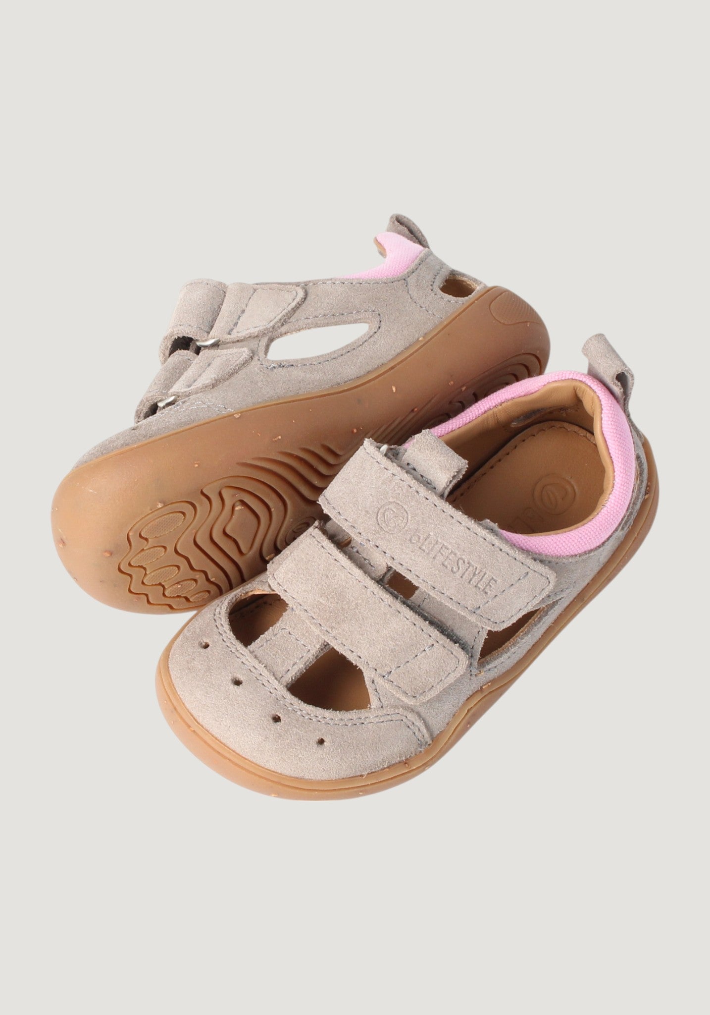 Sandale Barefoot din piele întoarsă - Salamandra Ceramic Rose