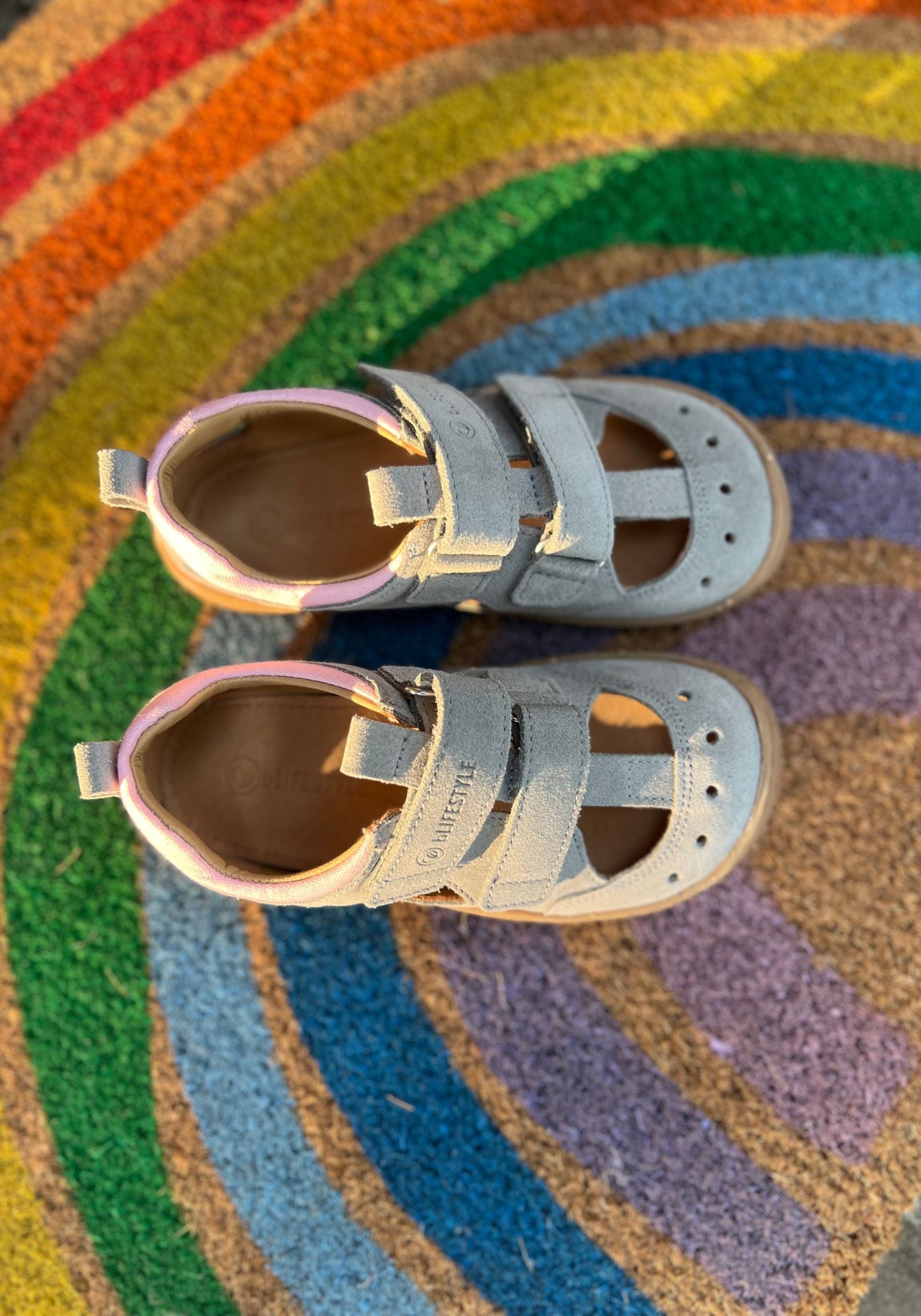 Sandale Barefoot din piele întoarsă - Salamandra Ceramic Rose