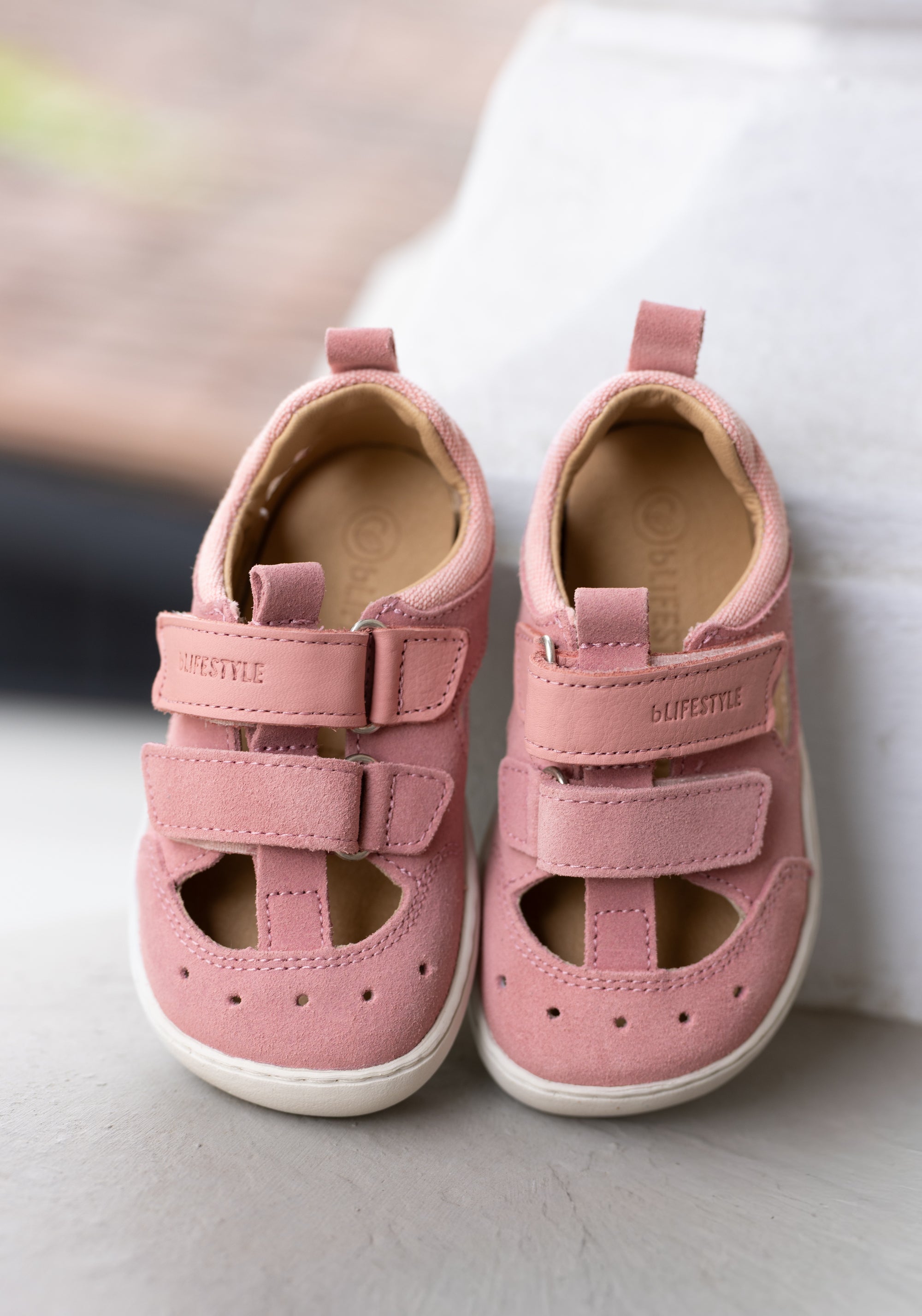 Sandale Barefoot din piele întoarsă - Salamandra Cloud Rose