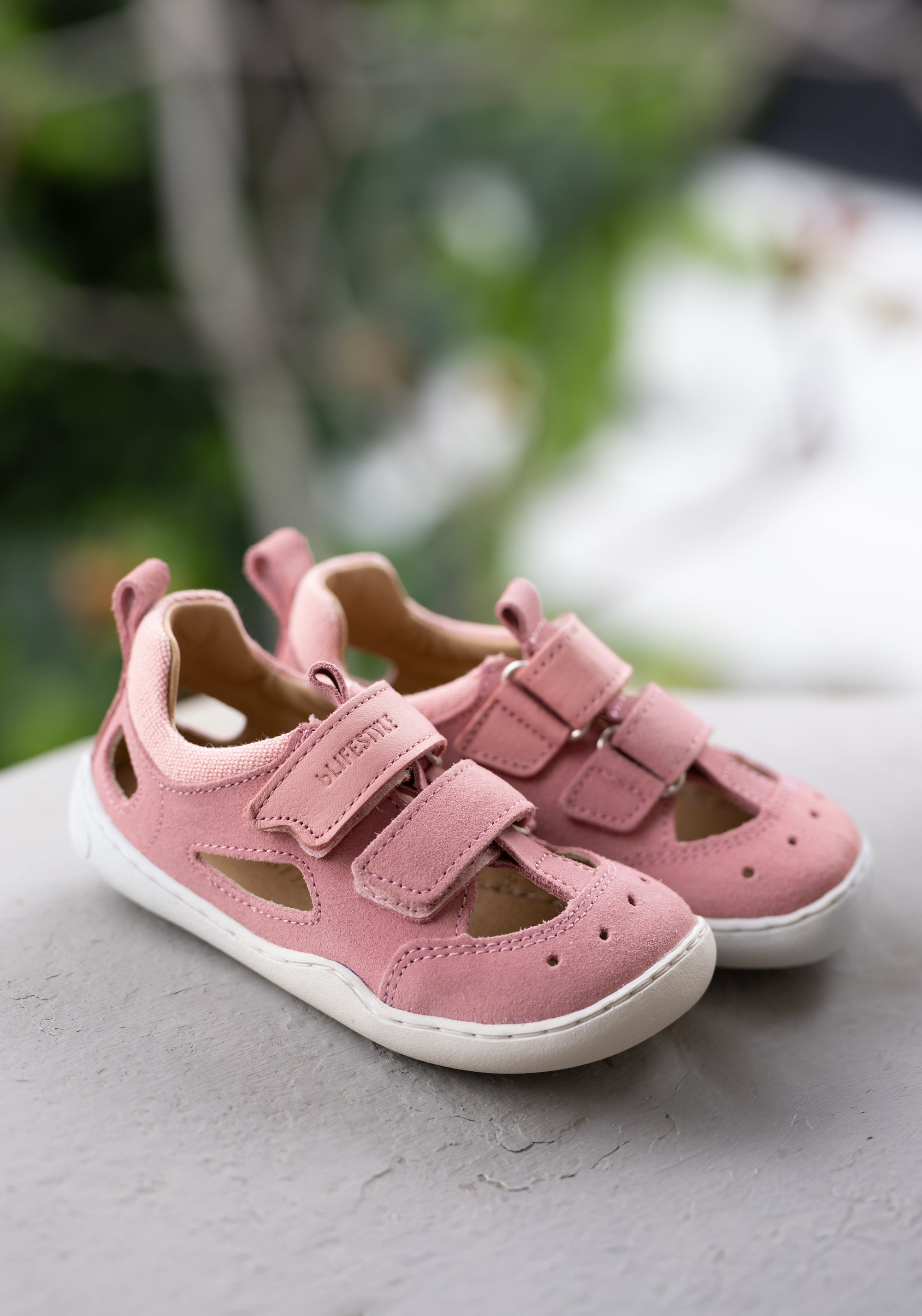 Sandale Barefoot din piele întoarsă - Salamandra Cloud Rose