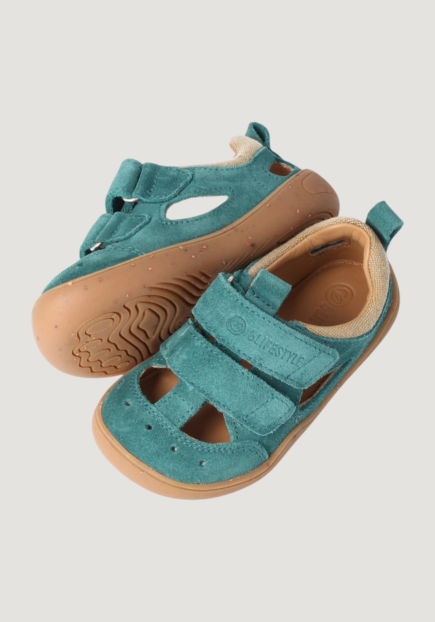 Sandale Barefoot din piele întoarsă - Salamandra Petrol