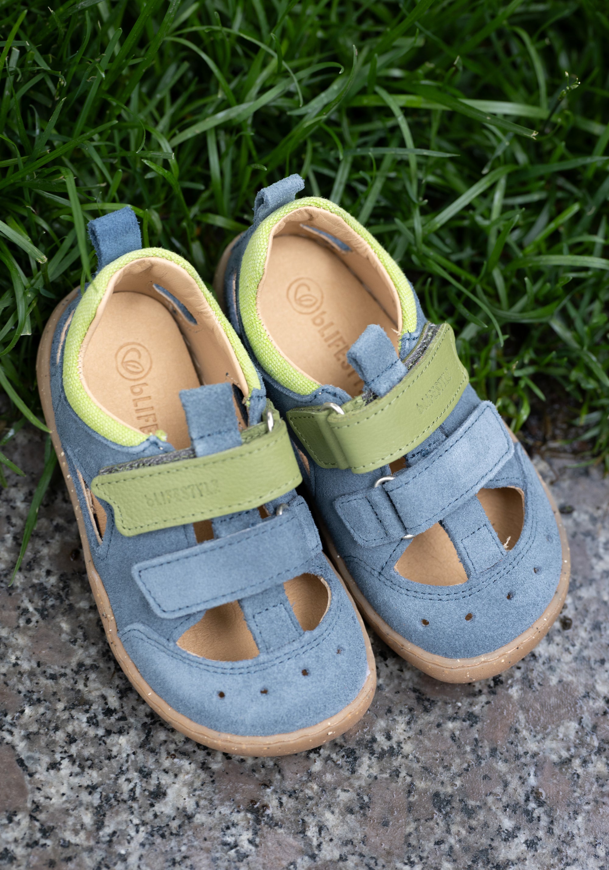 Sandale Barefoot din piele întoarsă - Salamandra Sea Blue