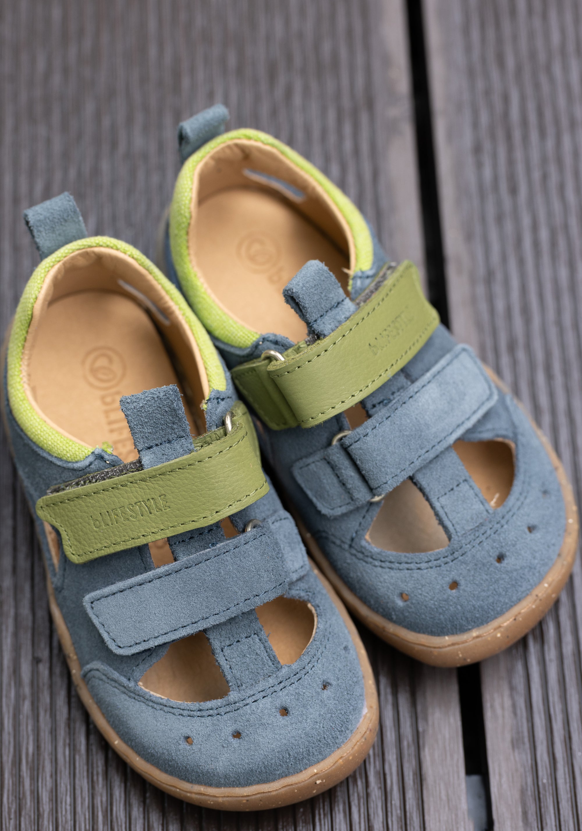 Sandale Barefoot din piele întoarsă - Salamandra Sea Blue