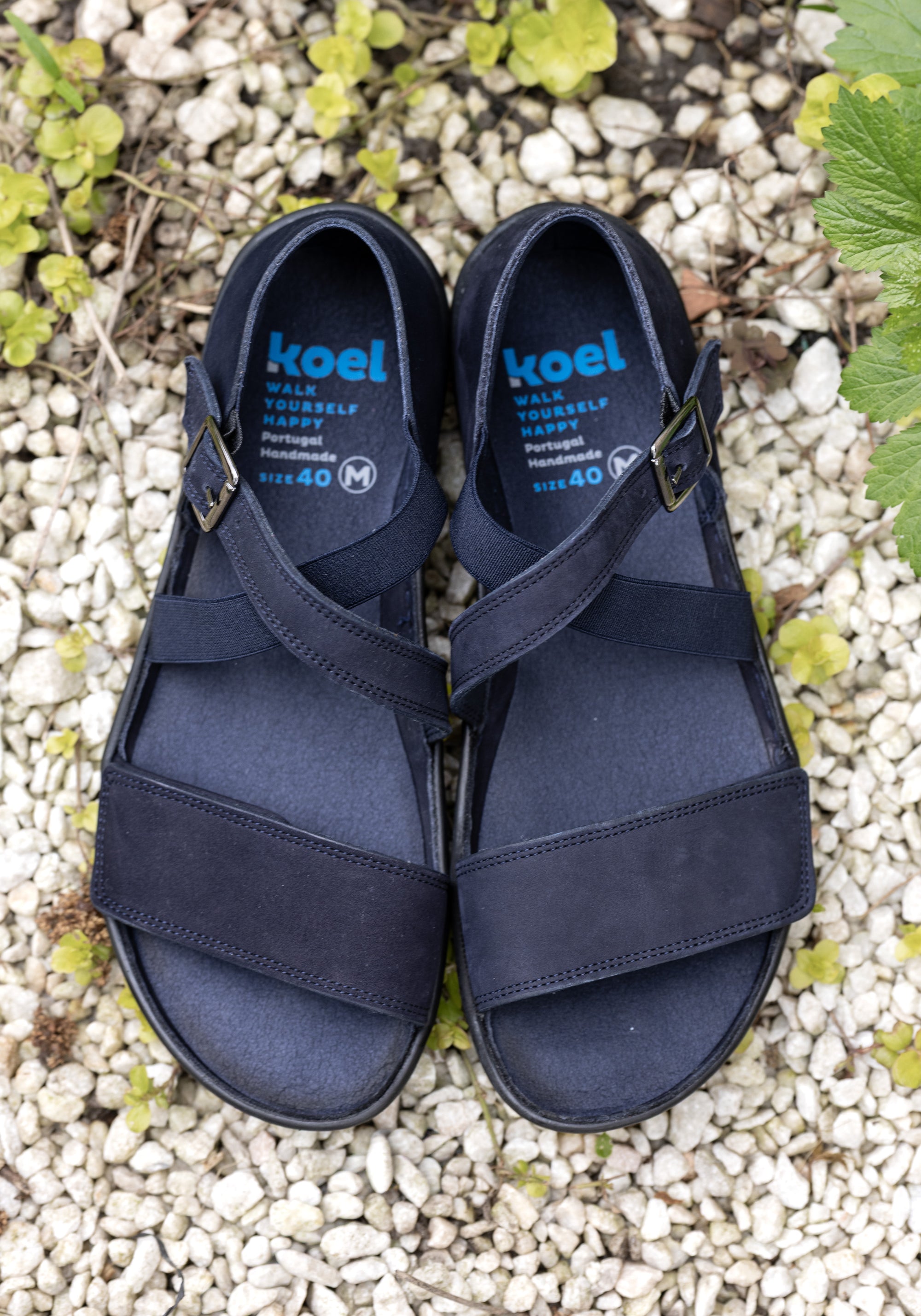 Sandale Barefoot din piele - Isa Navy
