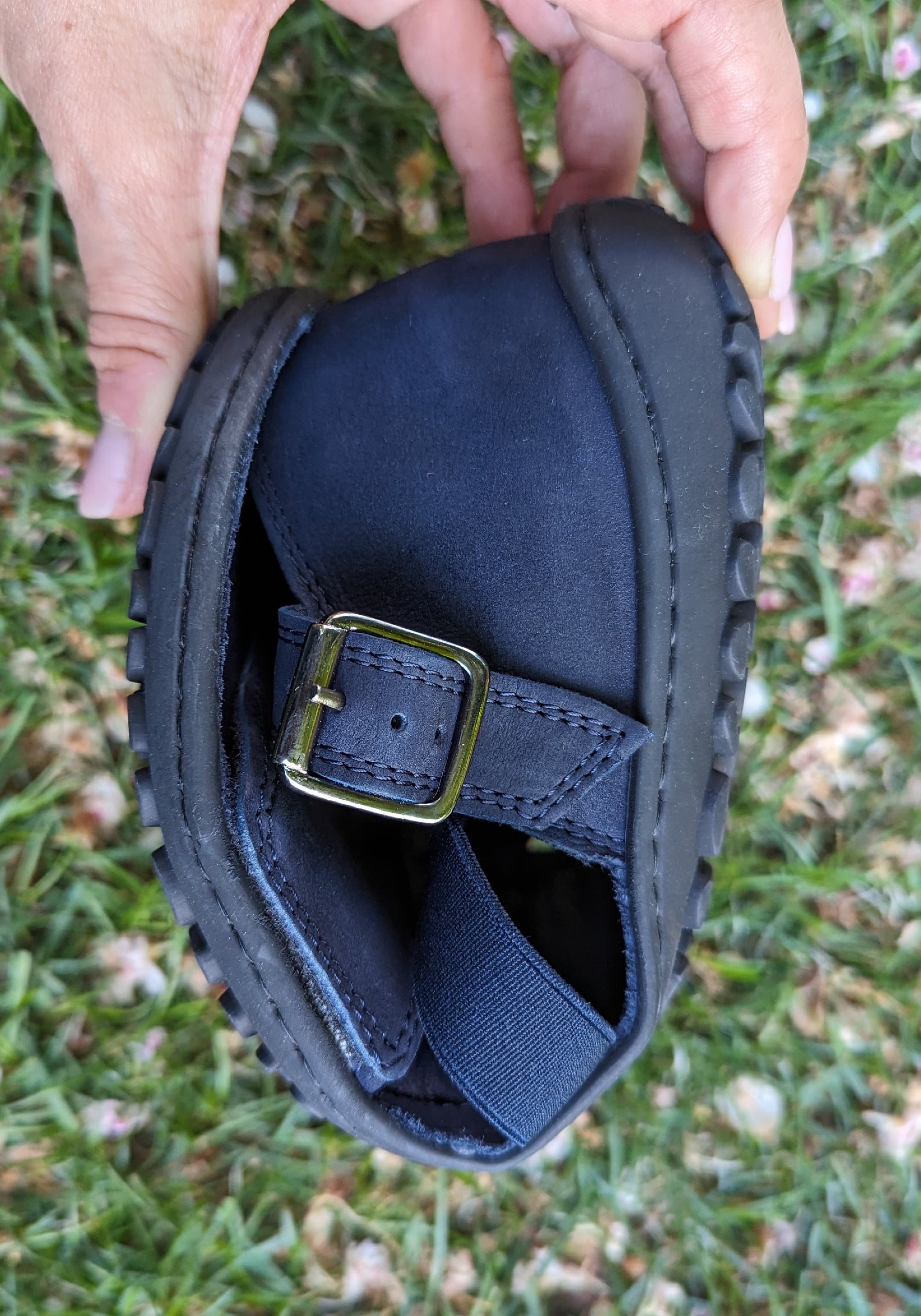 Sandale Barefoot femei din piele - Isa Navy Koel HipHip.ro