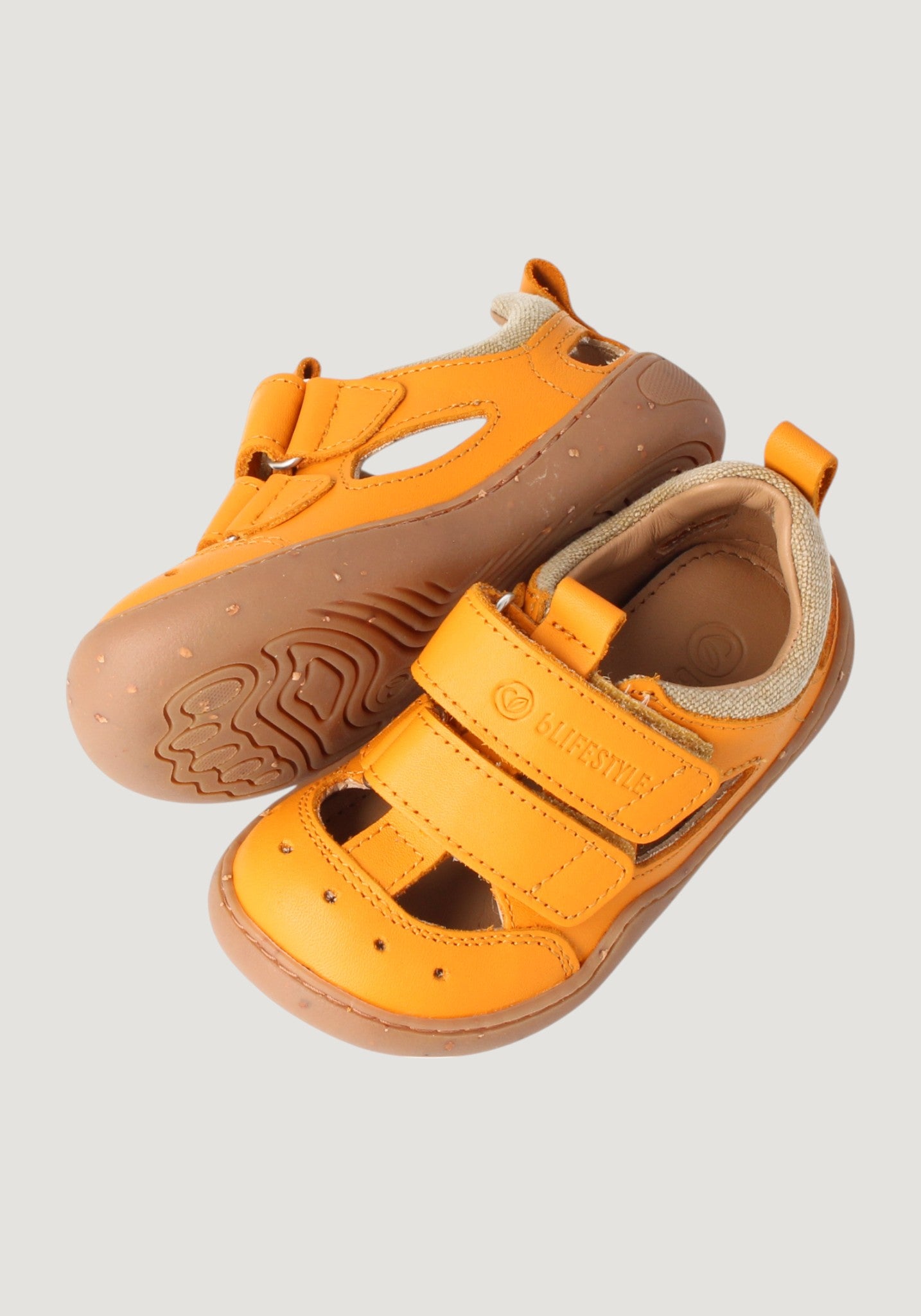 Sandale Barefoot din piele - Salamandra Apricot