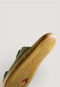Sandale Barefoot din piele - Sensus Yin Slide Men Dark Olive