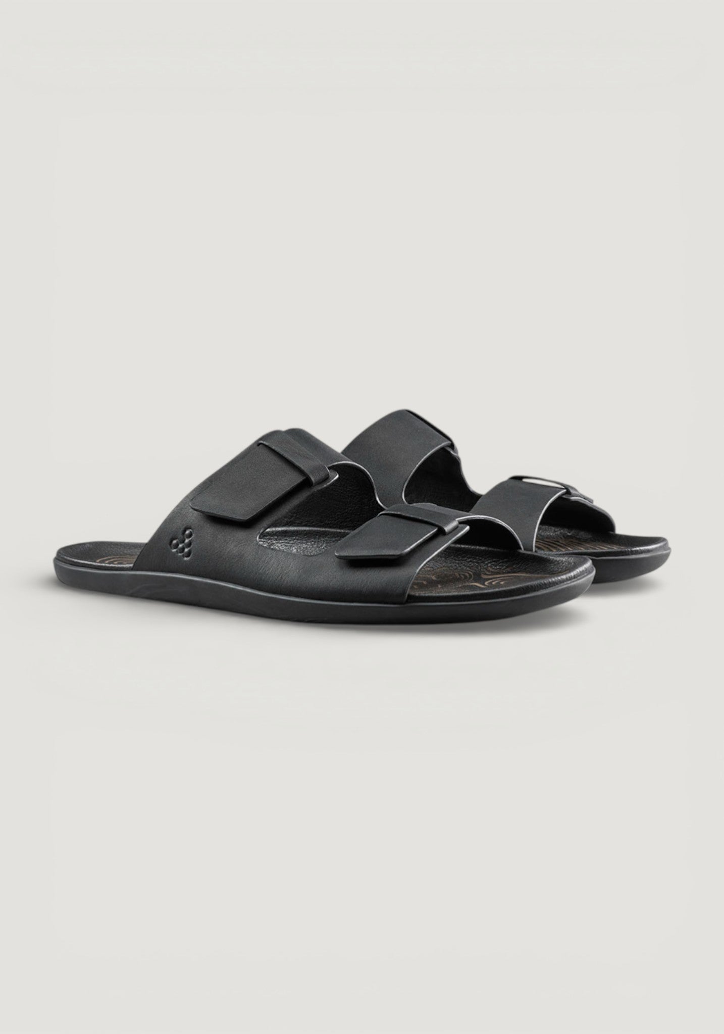 Sandale Barefoot din piele - Sensus Yin Slide Women Obsidian