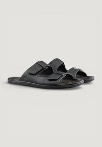 Sandale Barefoot din piele - Sensus Yin Slide Women Obsidian