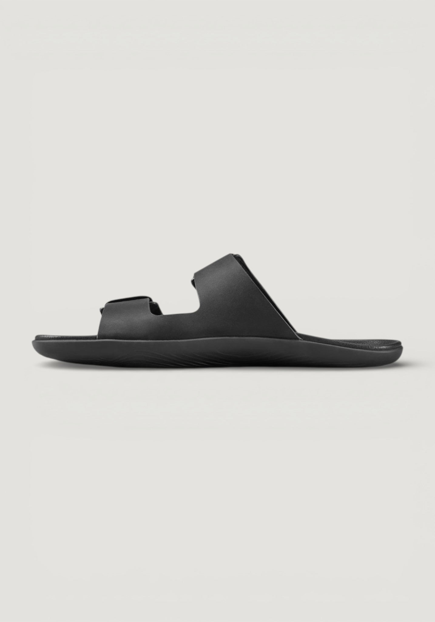 Sandale Barefoot din piele - Sensus Yin Slide Women Obsidian