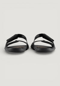 Sandale Barefoot din piele - Sensus Yin Slide Women Obsidian
